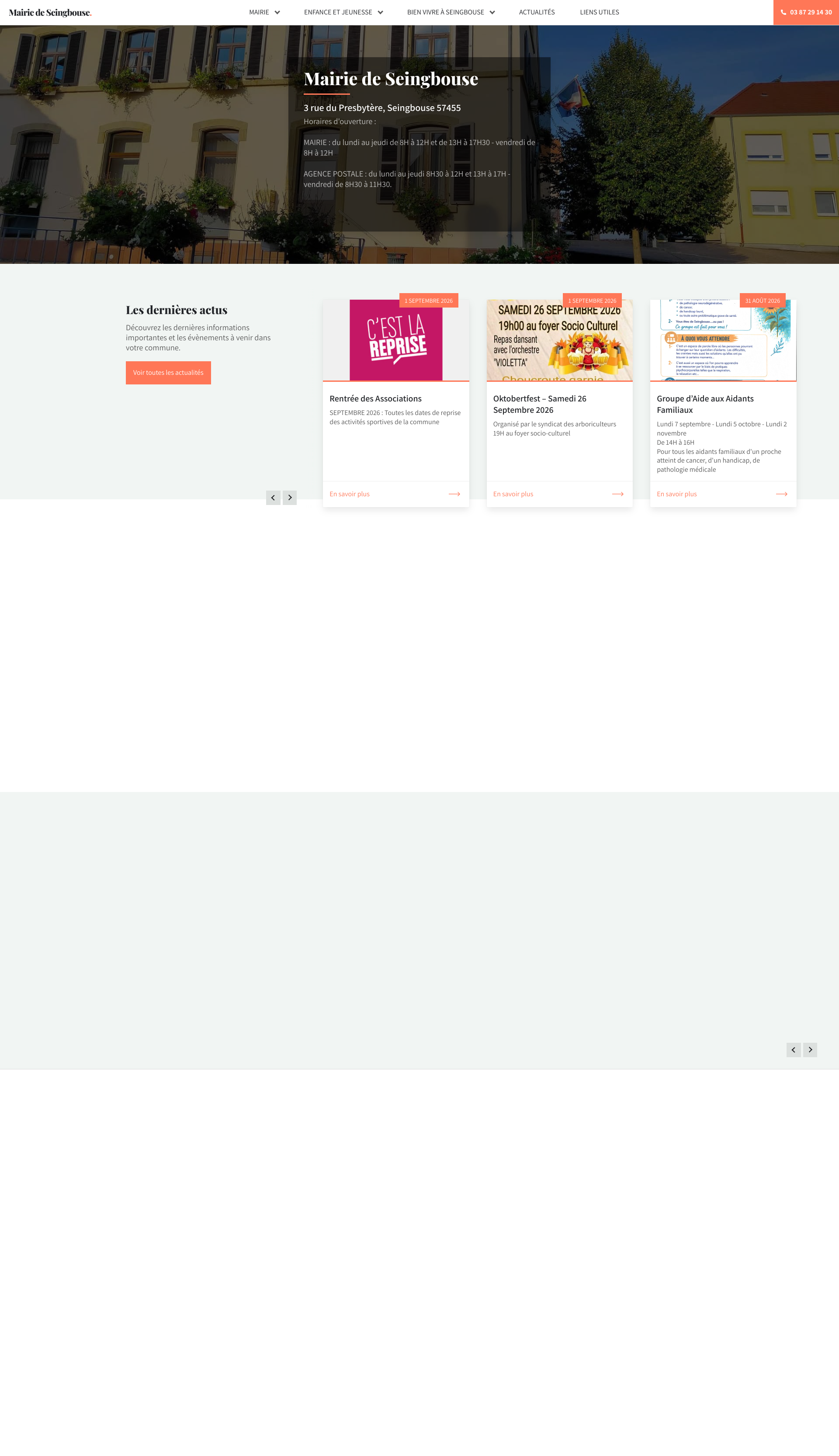 Aperçu du site