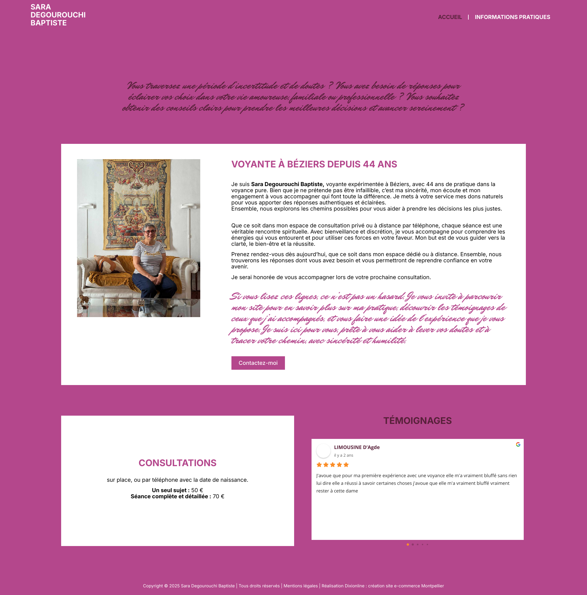 Aperçu du site