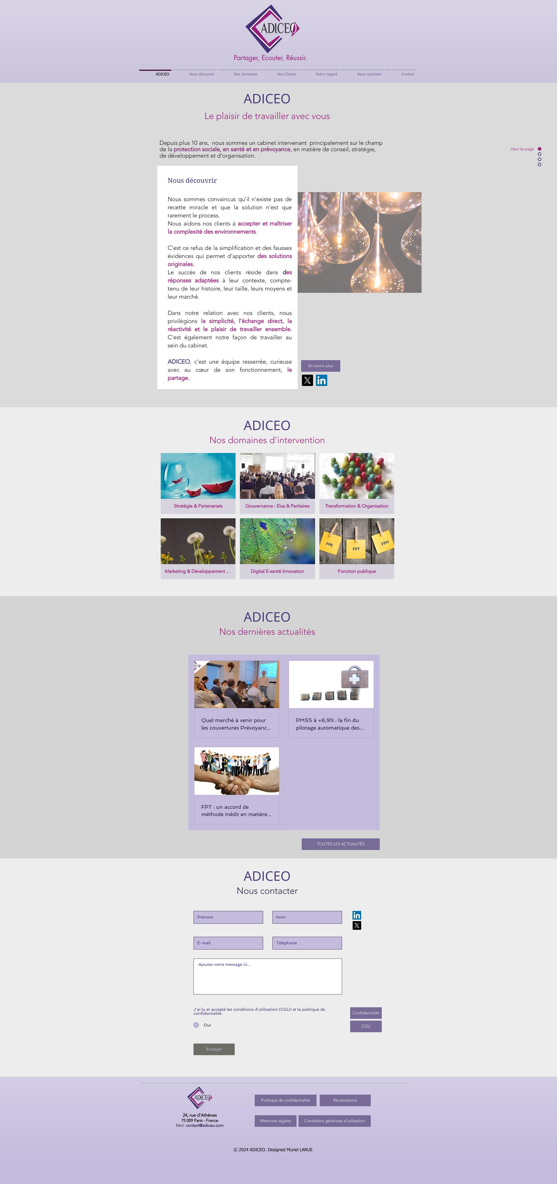Aperçu du site