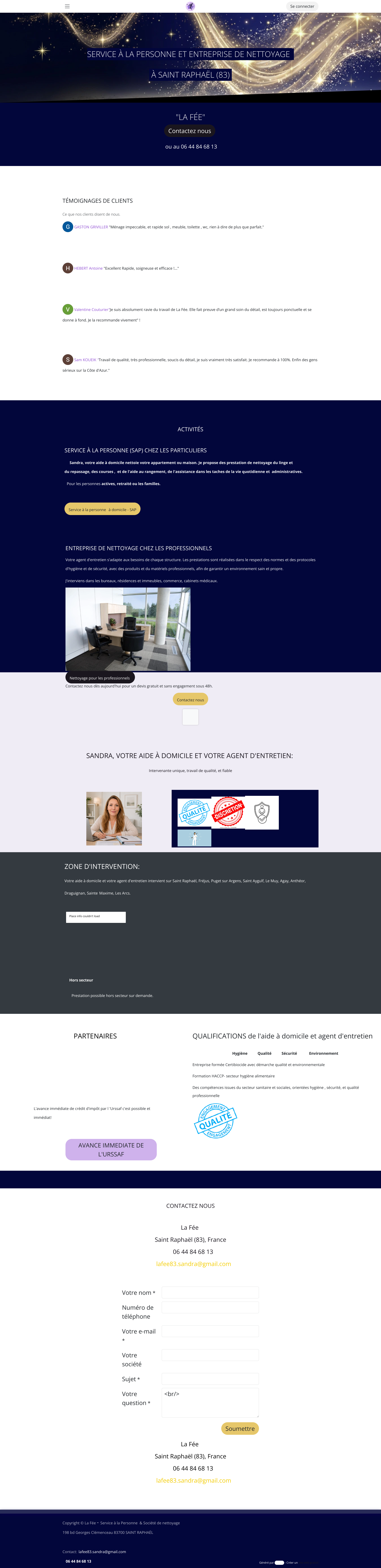 Aperçu du site