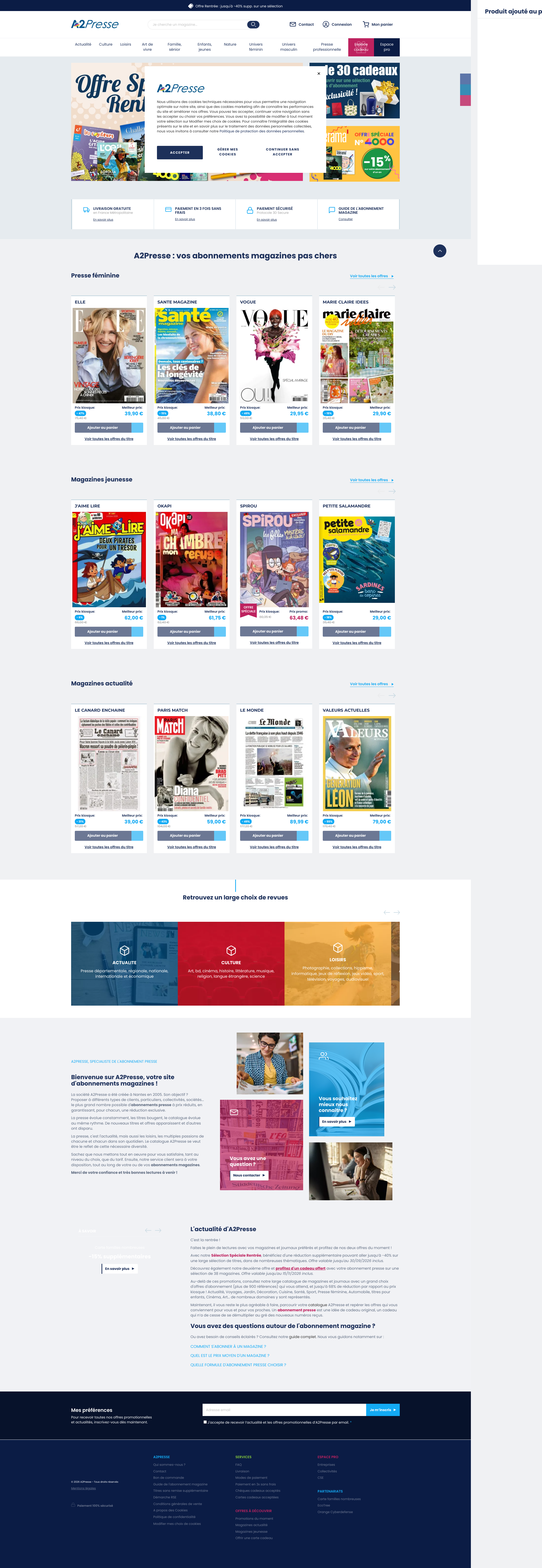 Aperçu du site