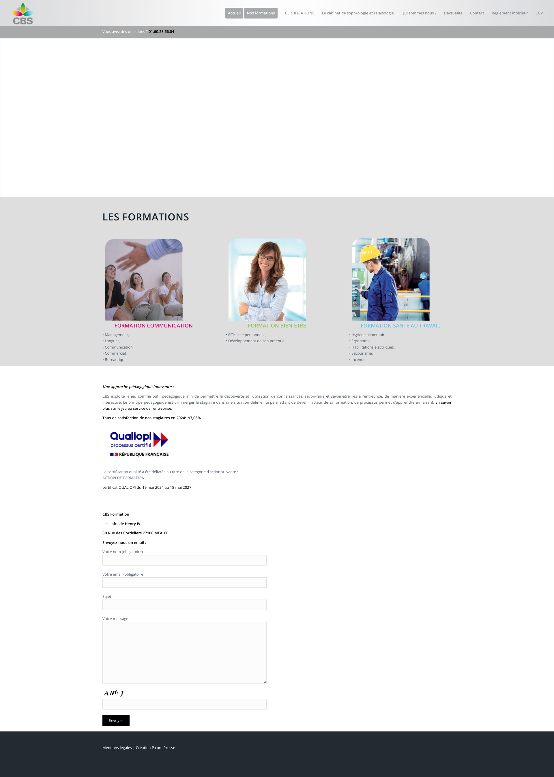 Aperçu du site