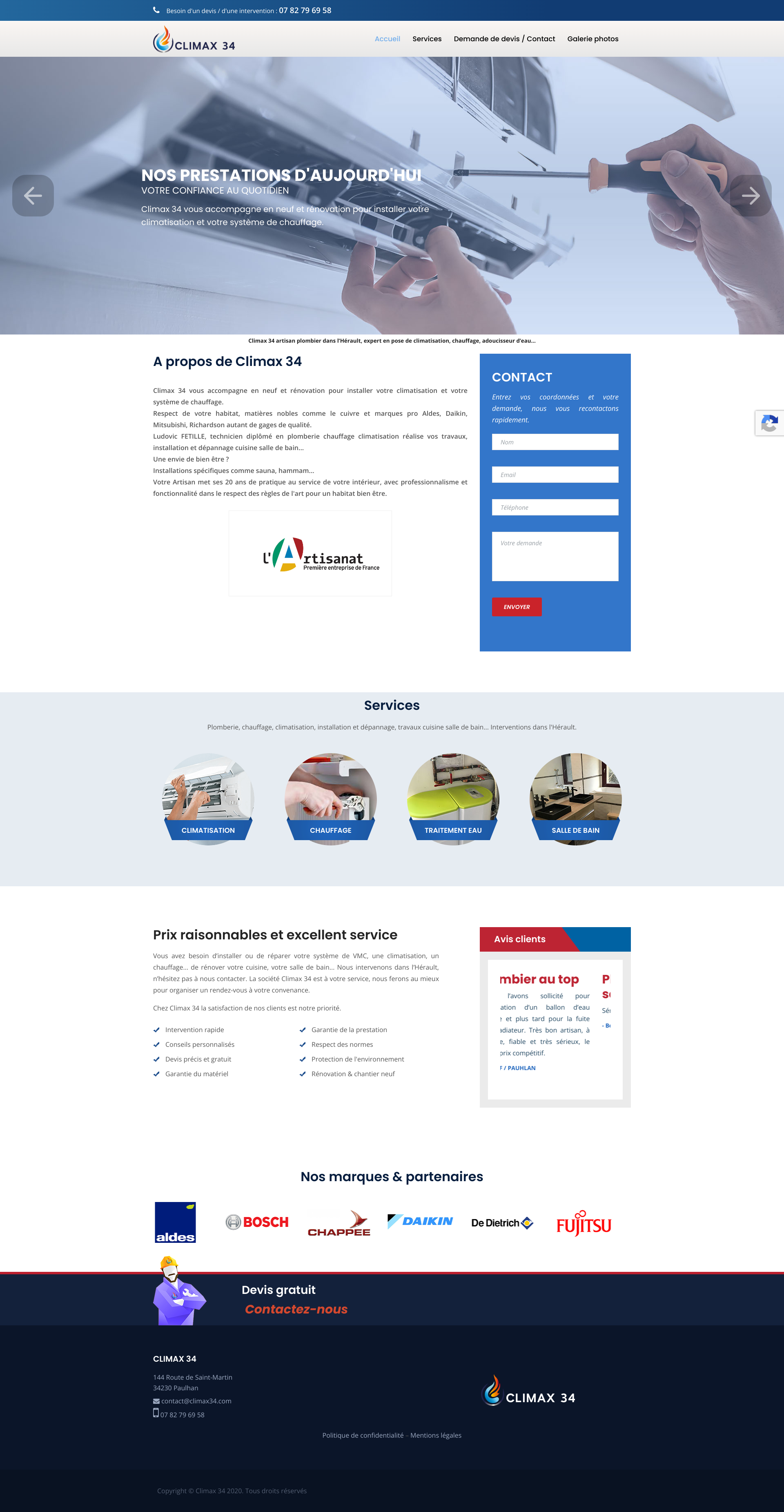 Aperçu du site
