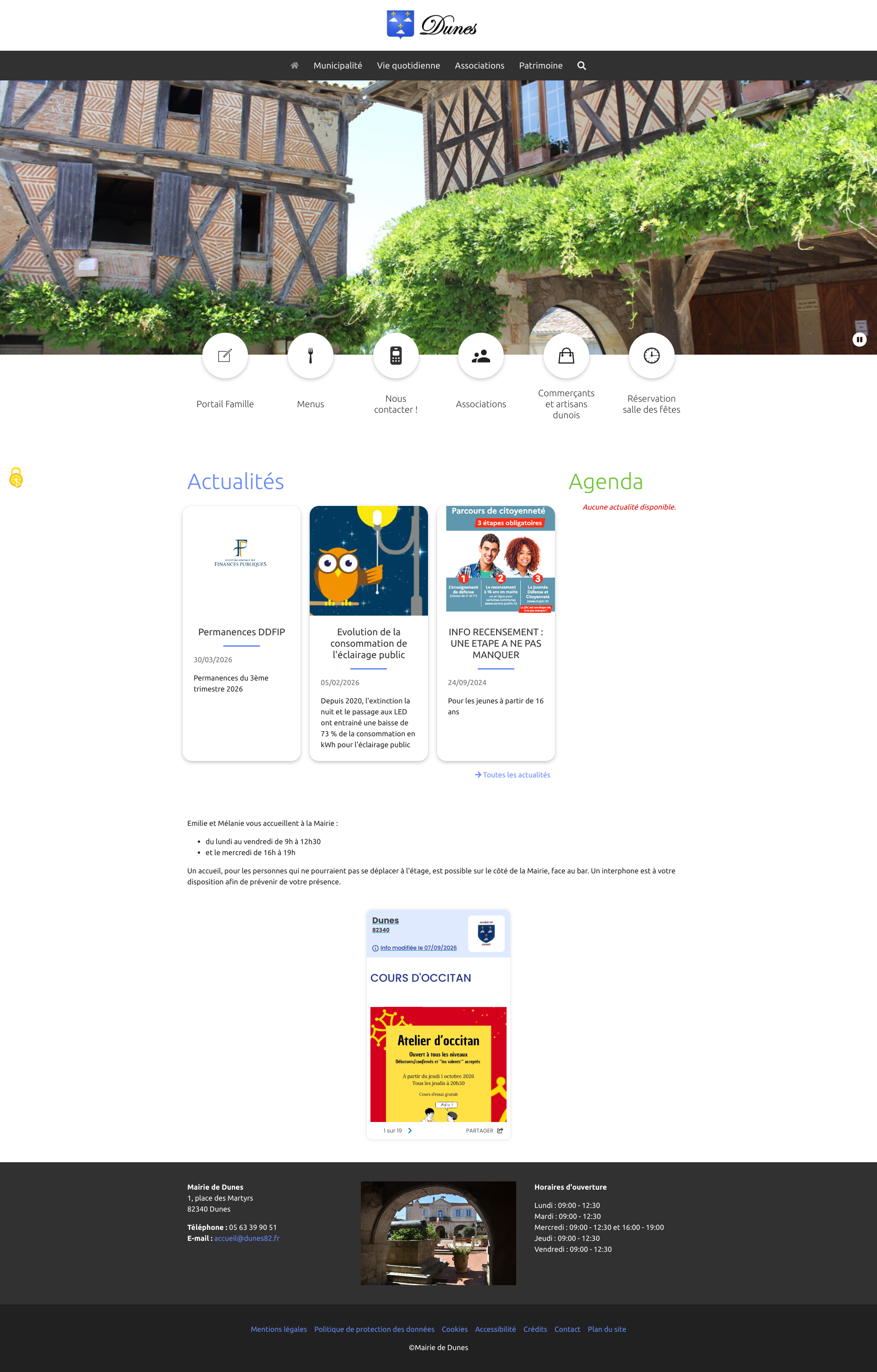 Aperçu du site