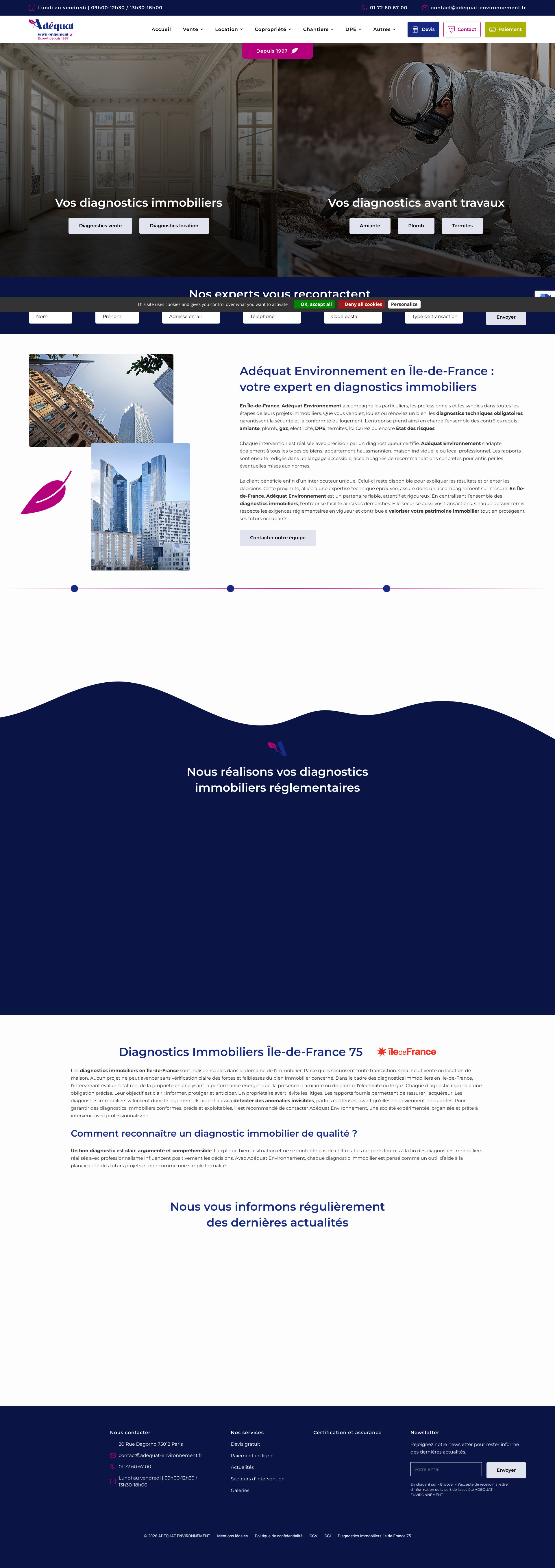 Aperçu du site