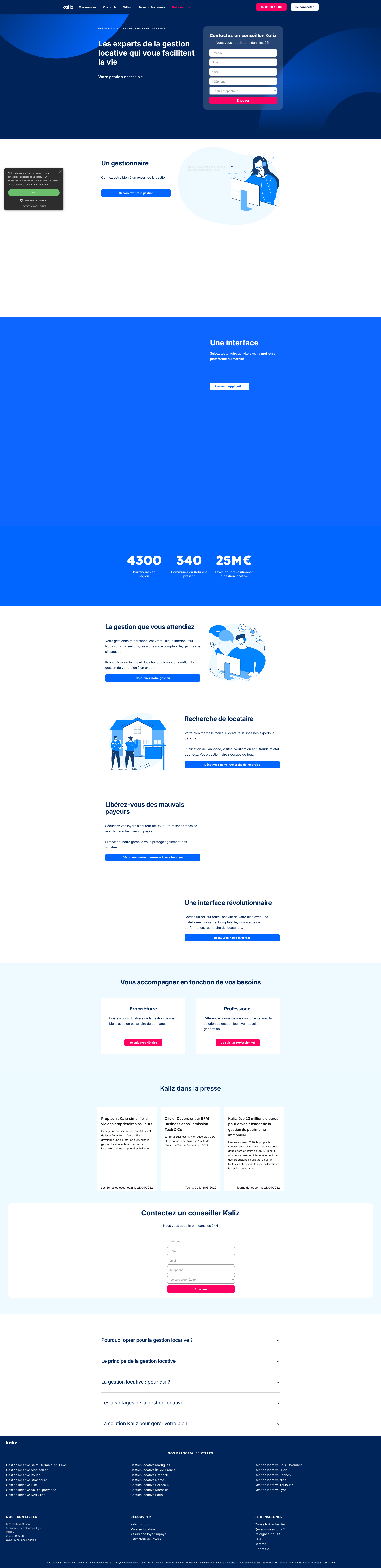 Aperçu du site