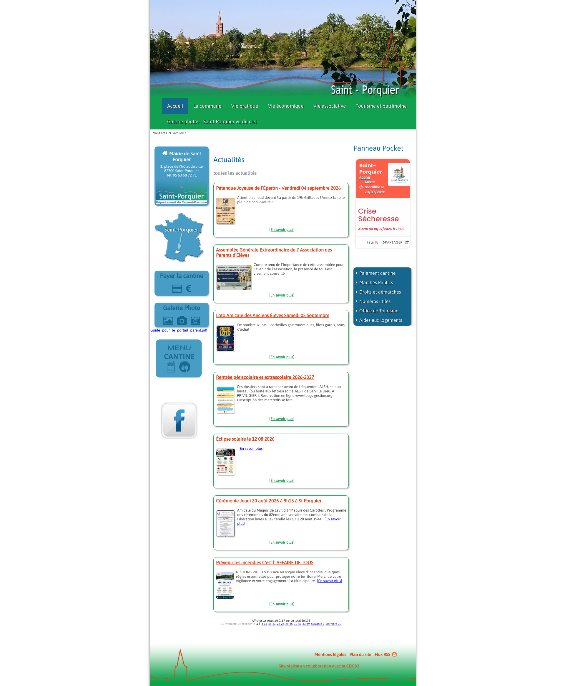 Aperçu du site