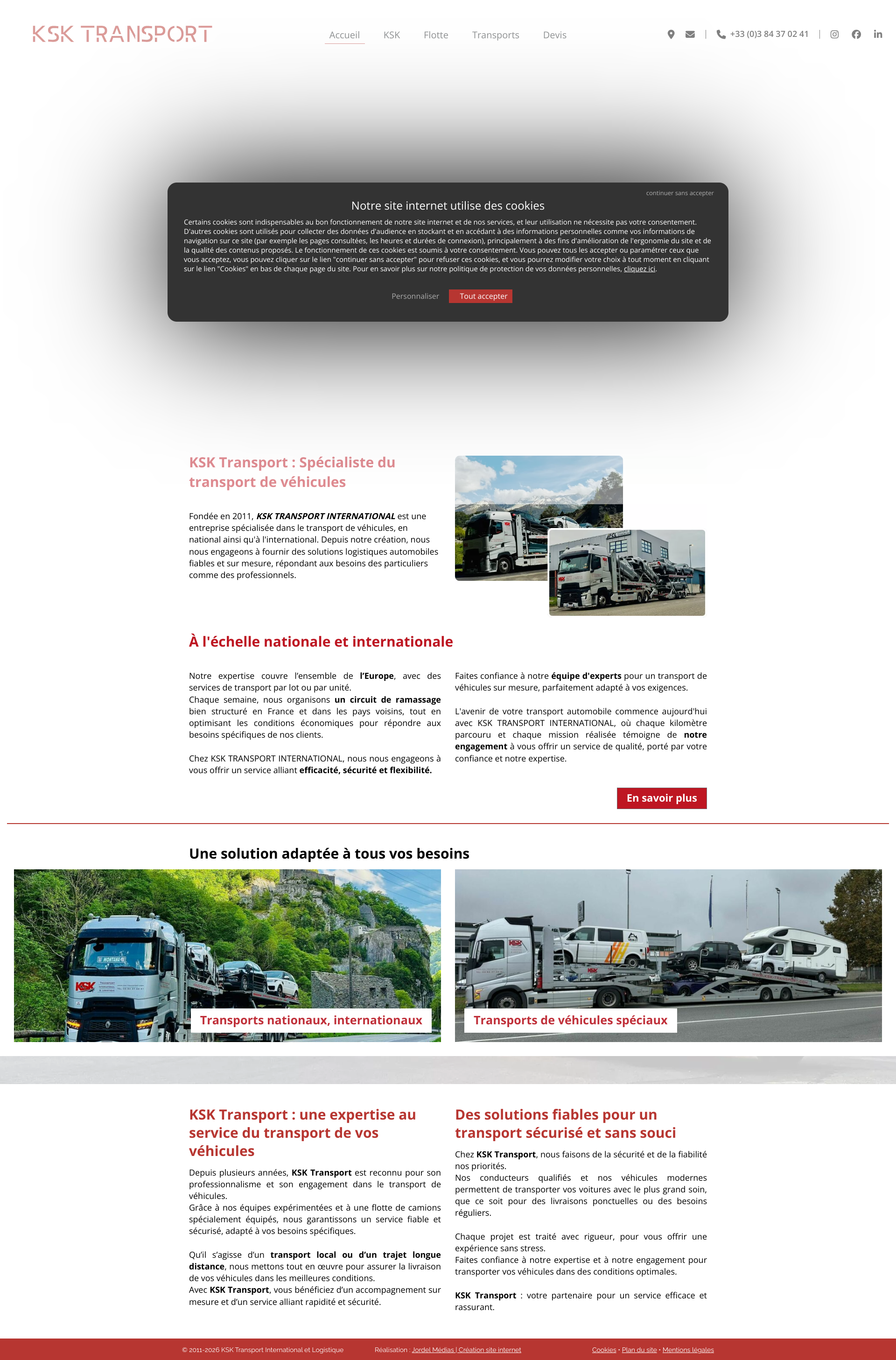 Aperçu du site