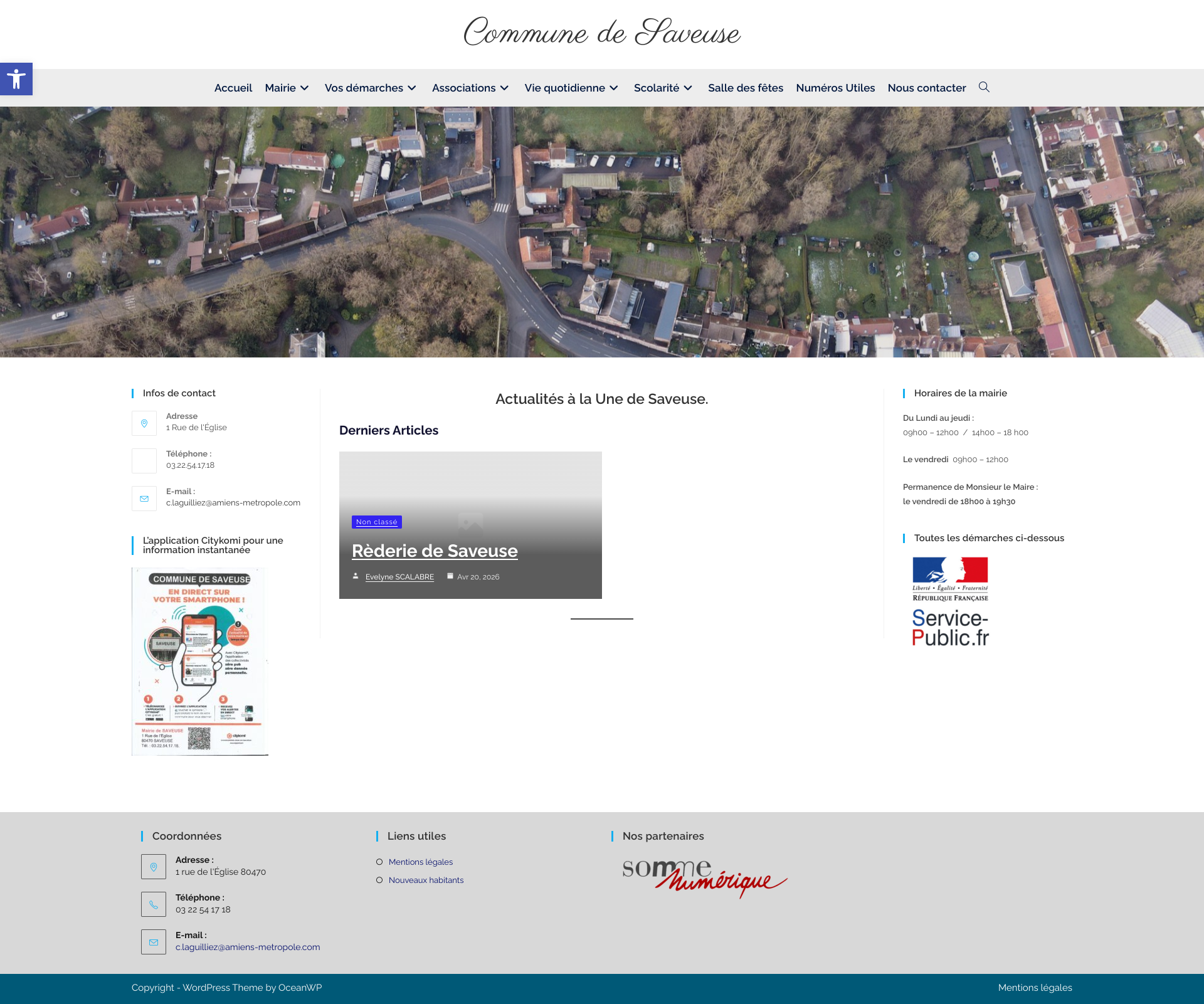 Aperçu du site