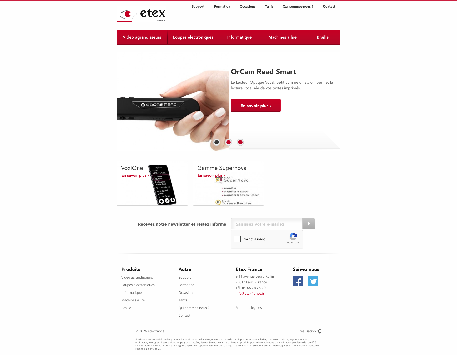 Aperçu du site