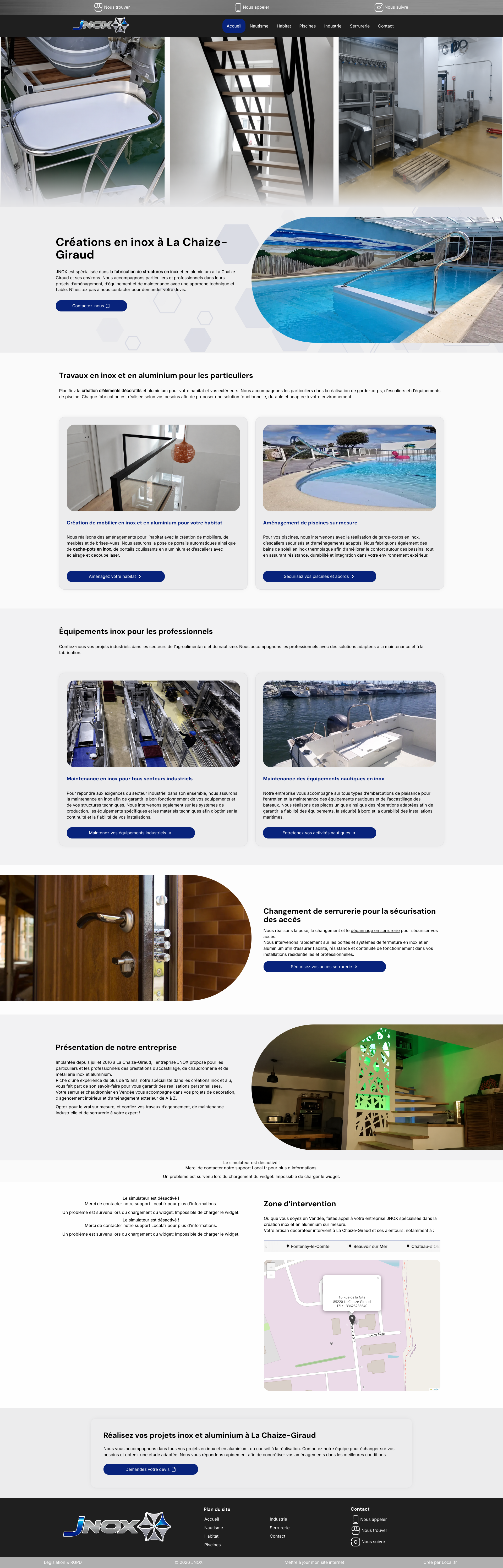 Aperçu du site