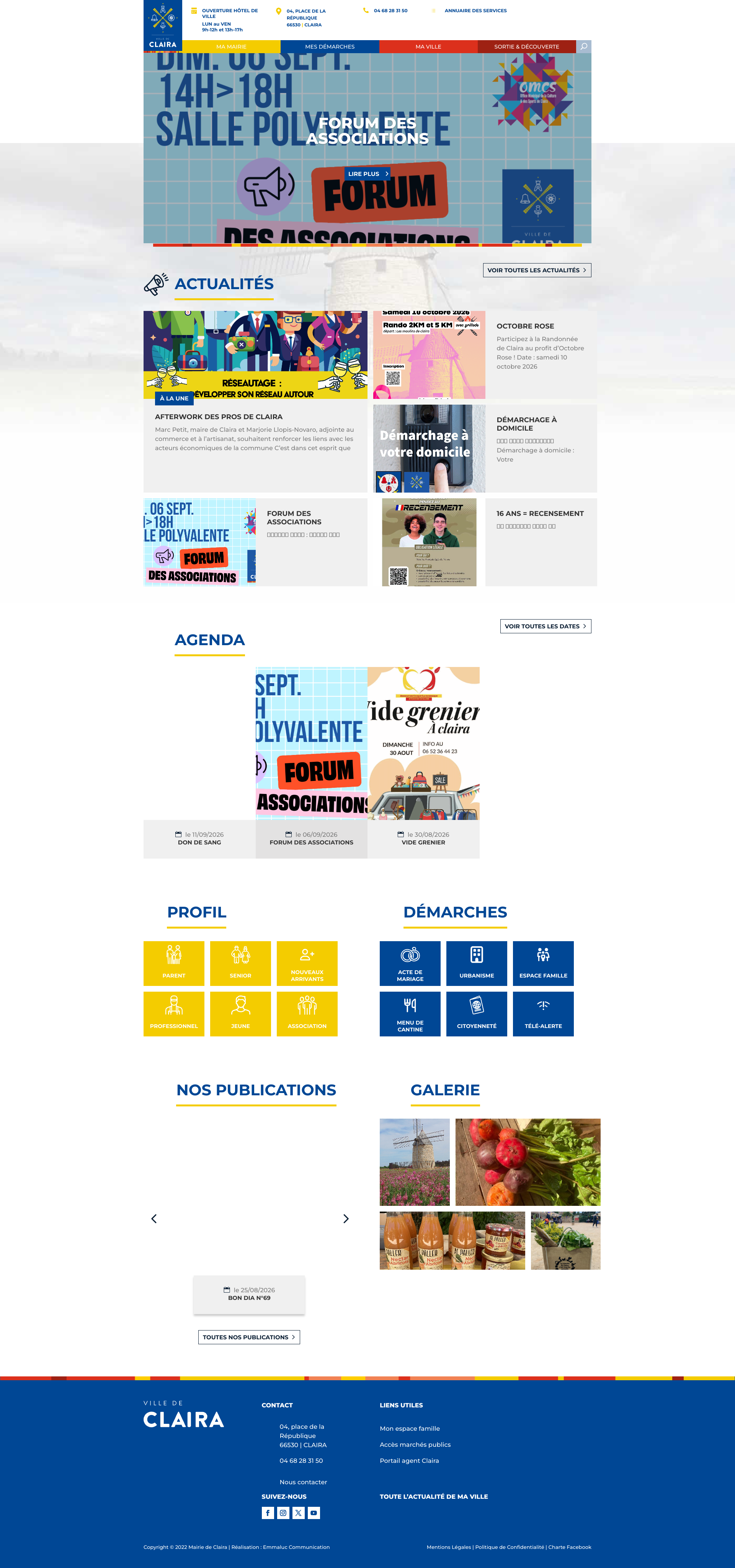 Aperçu du site
