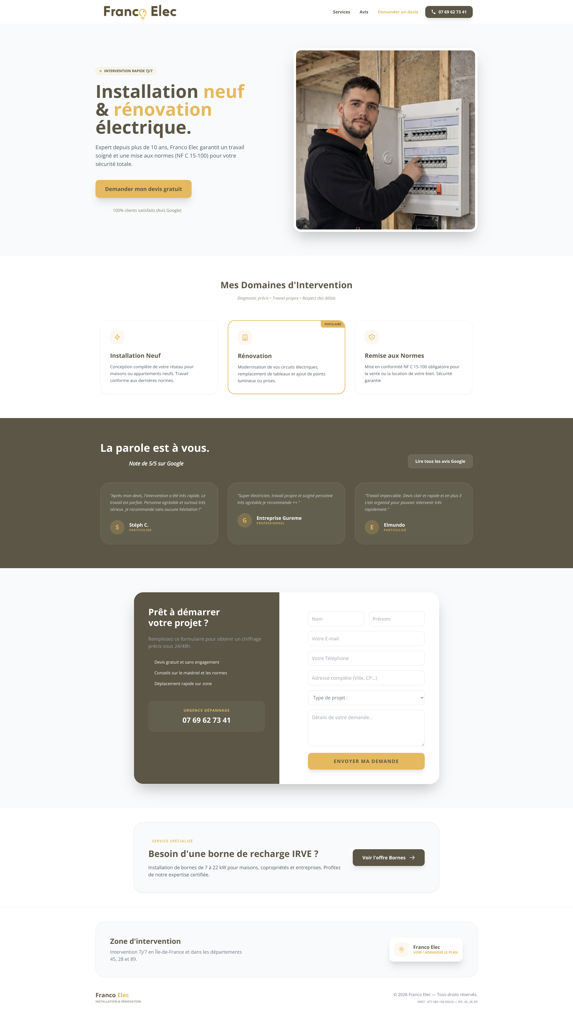Aperçu du site