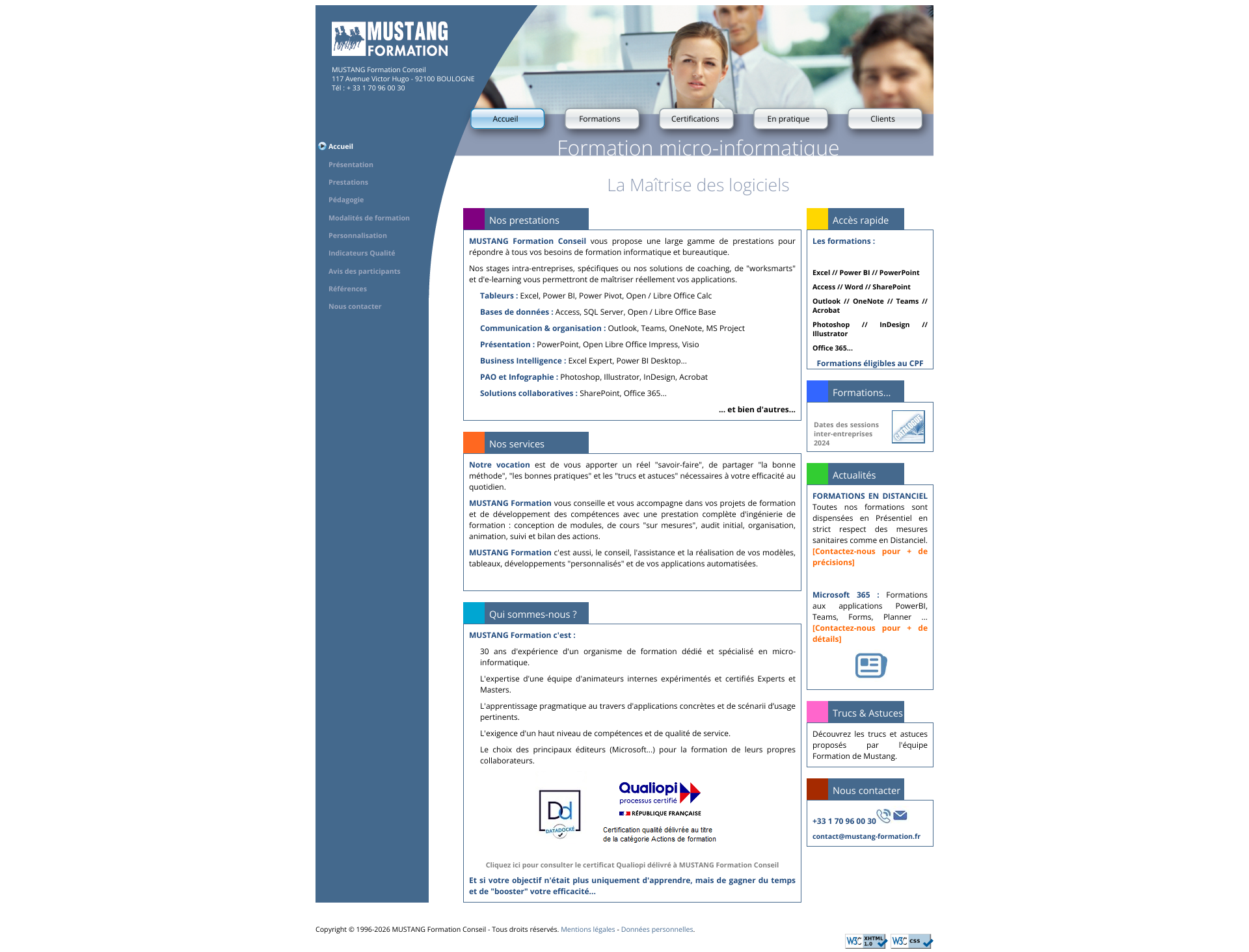 Aperçu du site