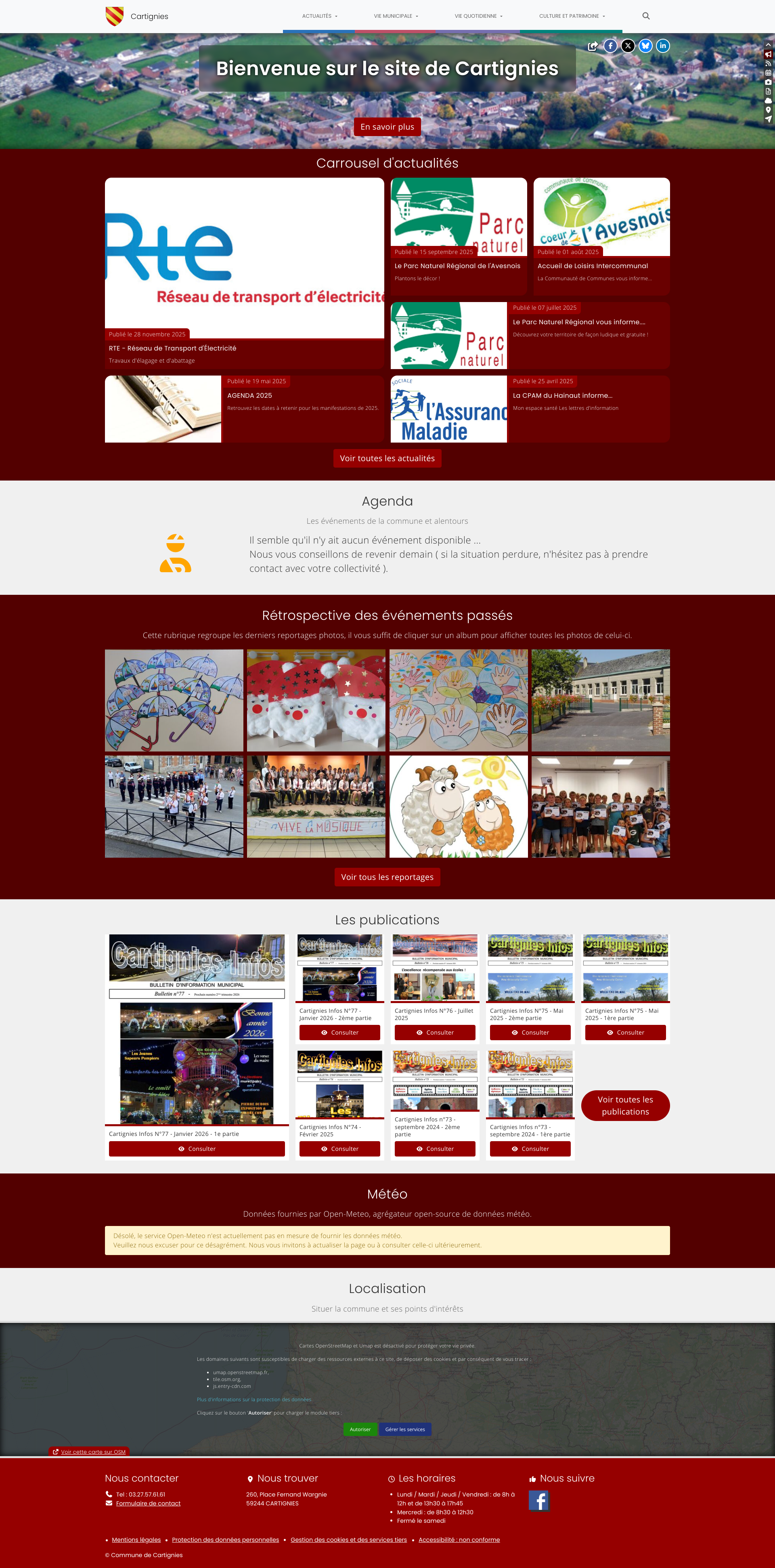 Aperçu du site