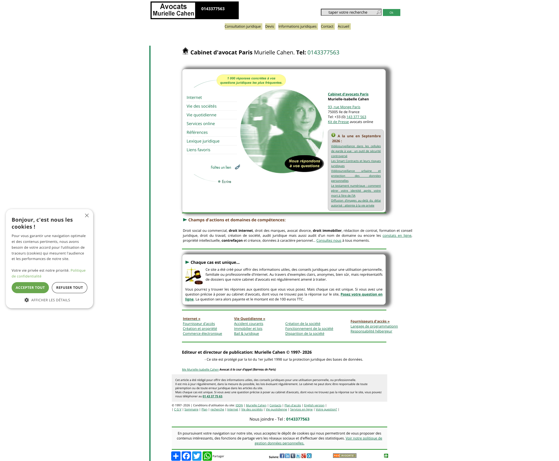 Aperçu du site