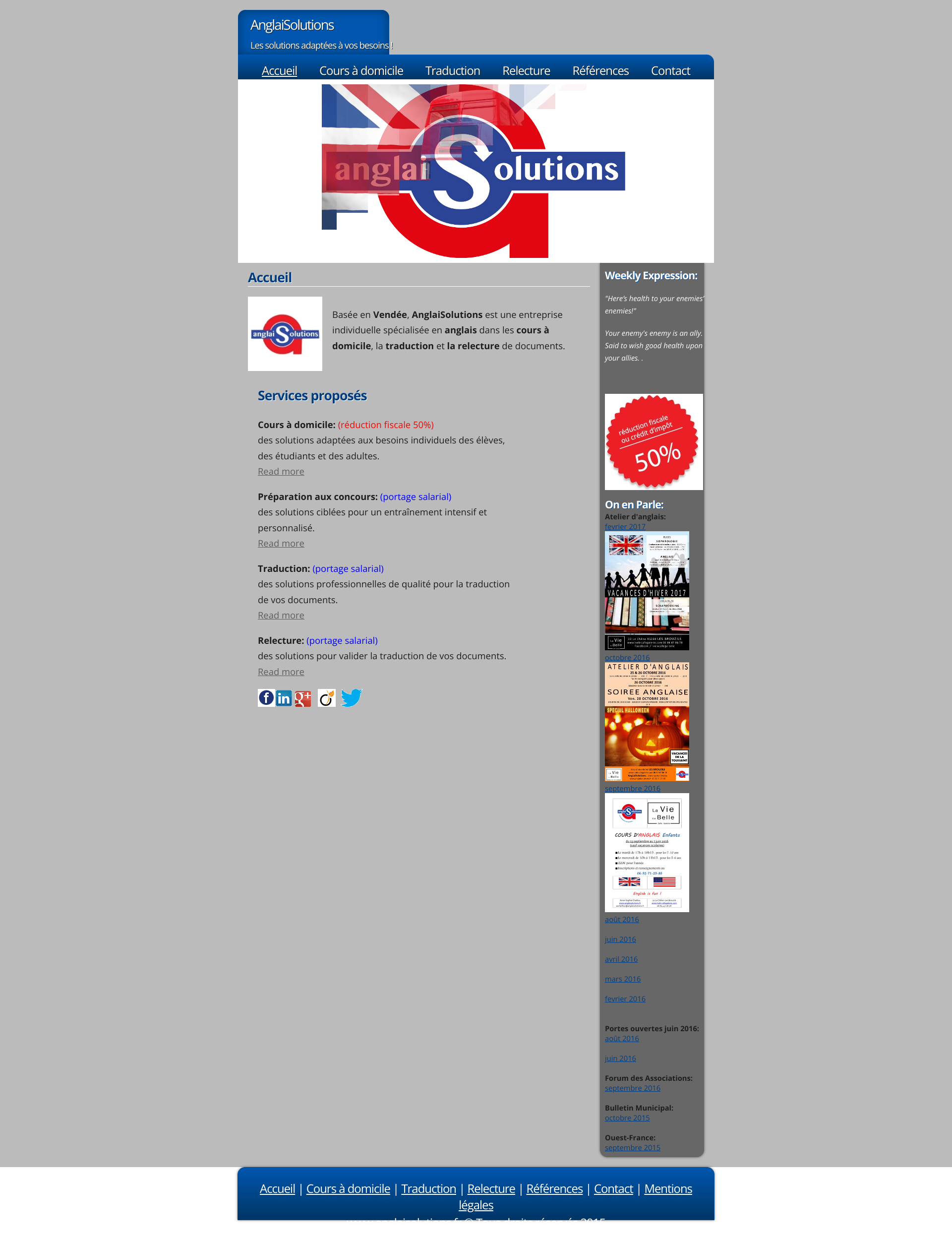 Aperçu du site