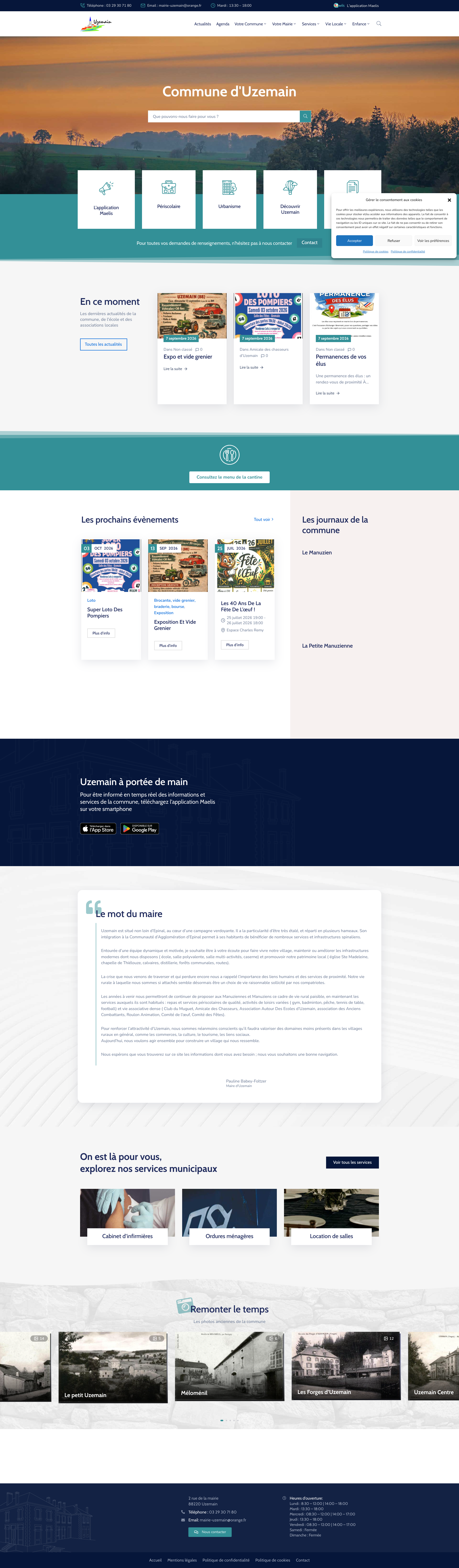 Aperçu du site
