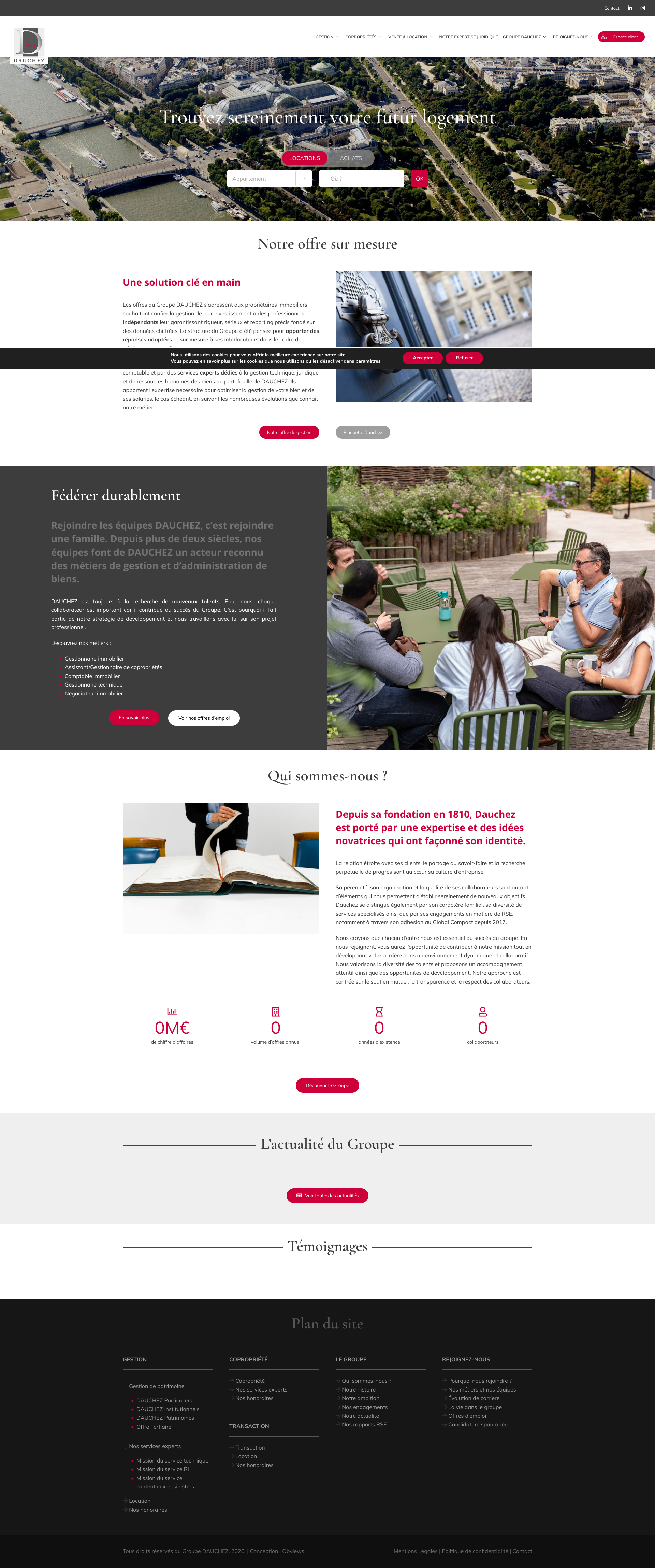 Aperçu du site