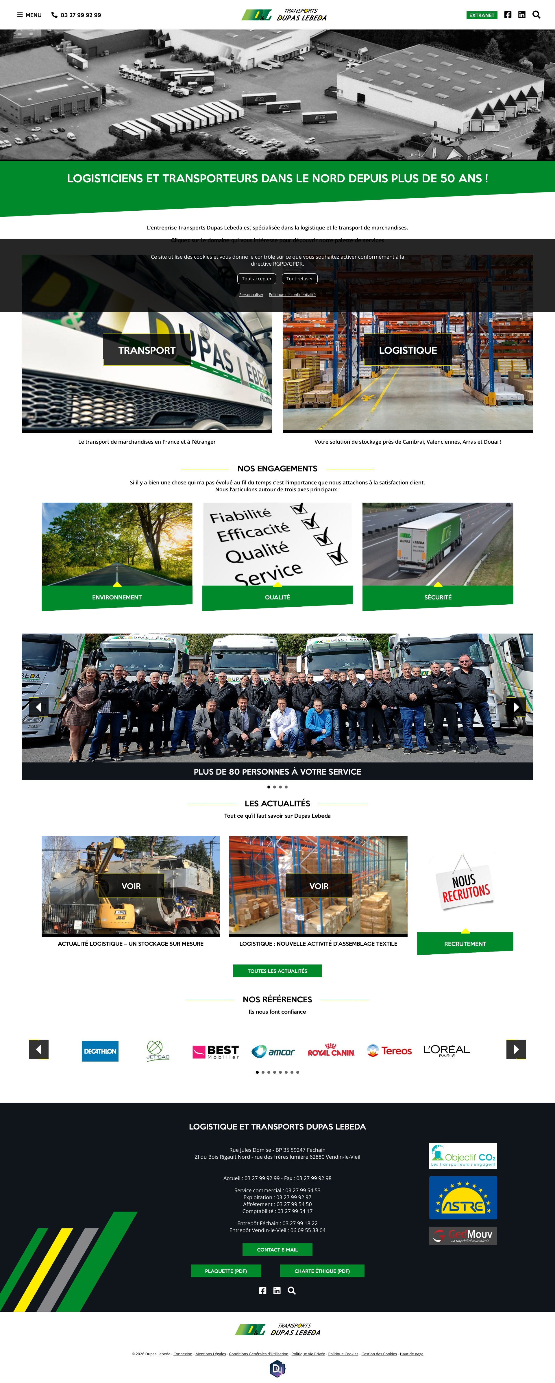 Aperçu du site