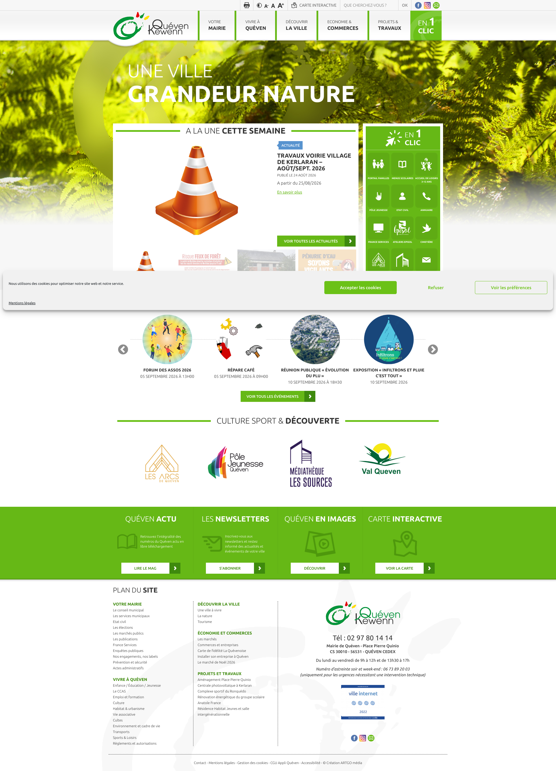 Aperçu du site