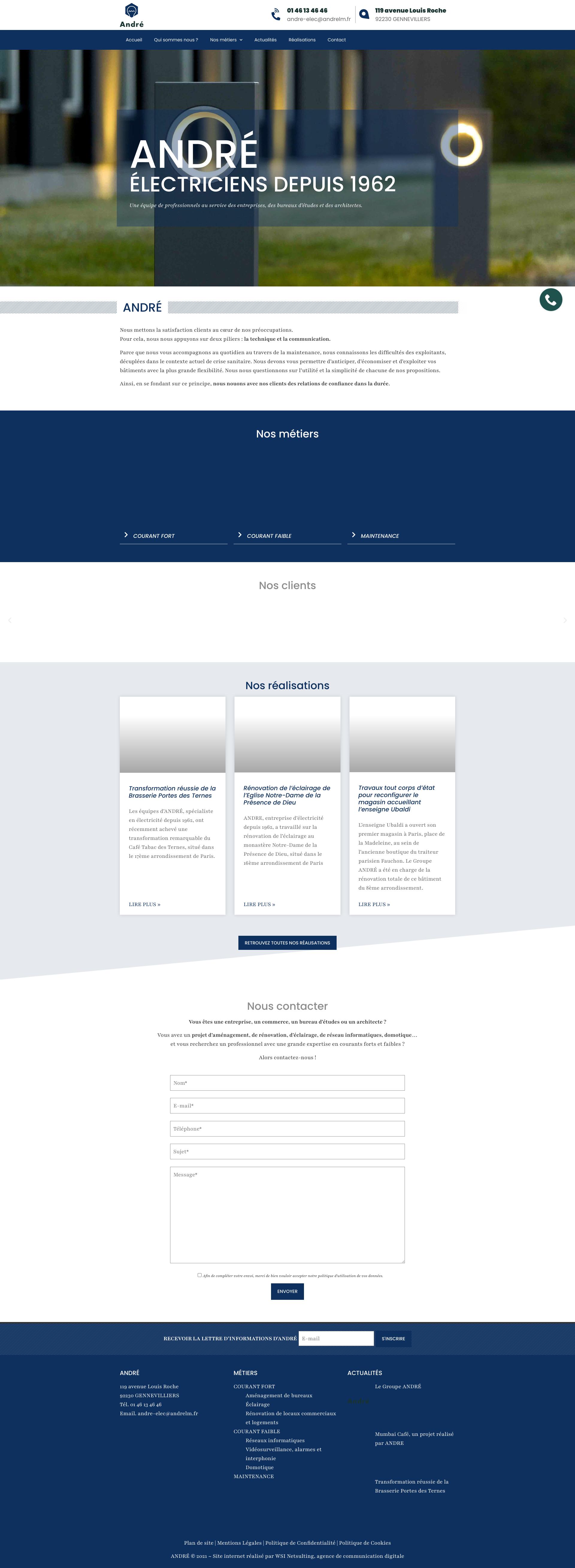 Aperçu du site