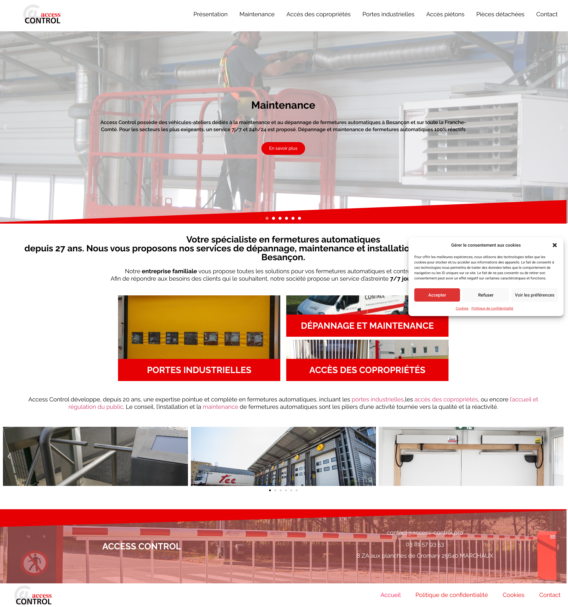 Aperçu du site