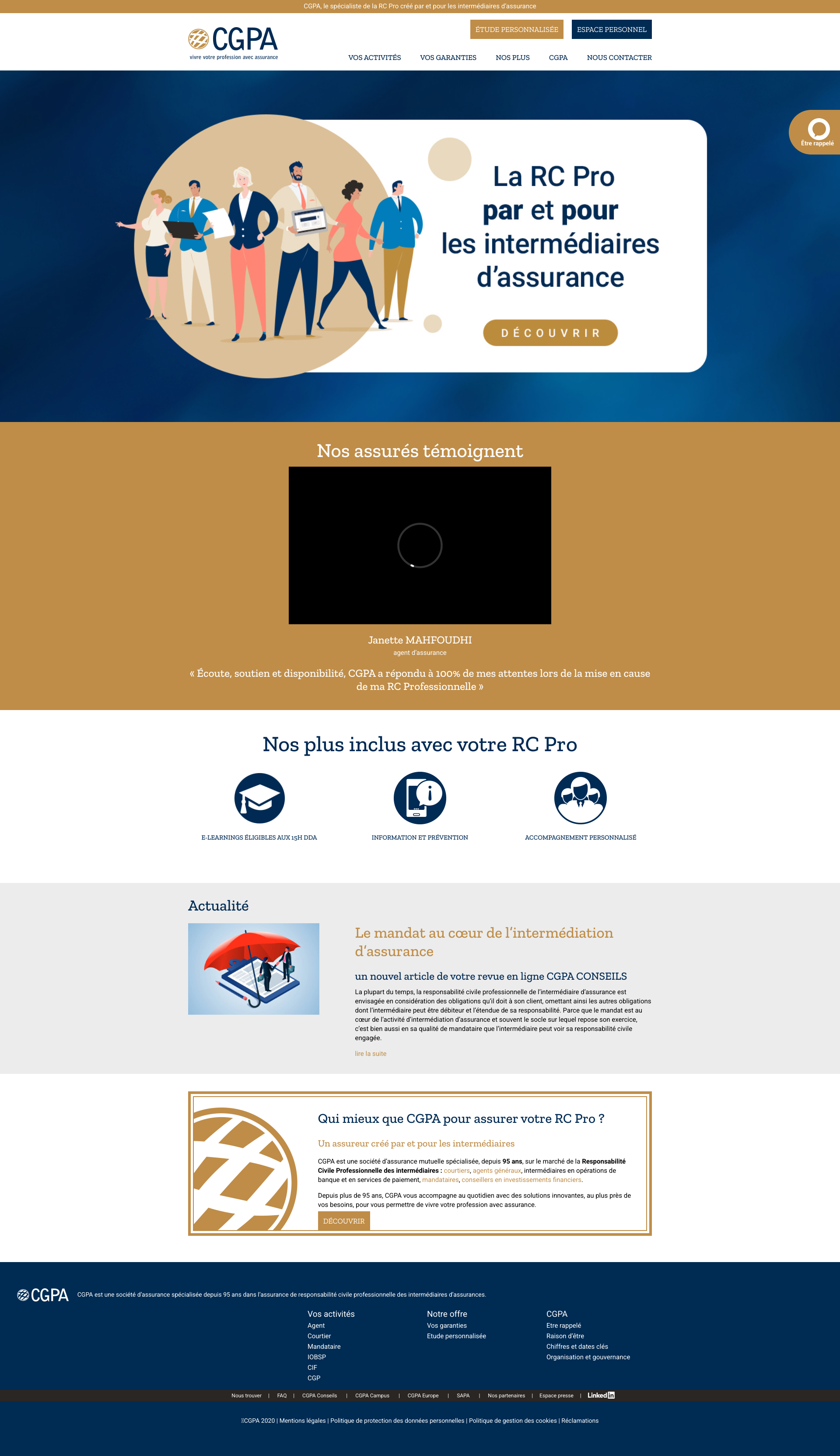 Aperçu du site
