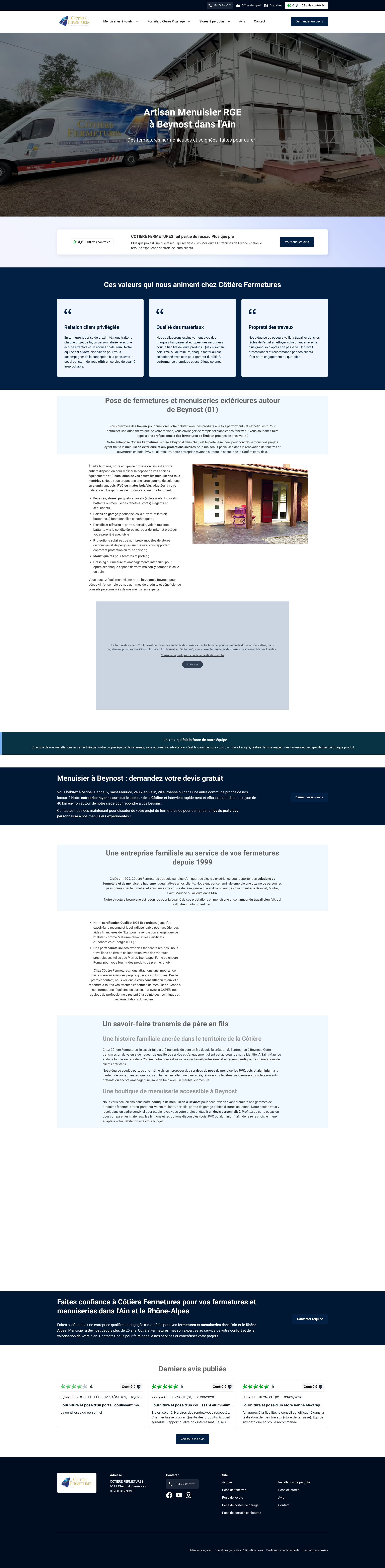 Aperçu du site