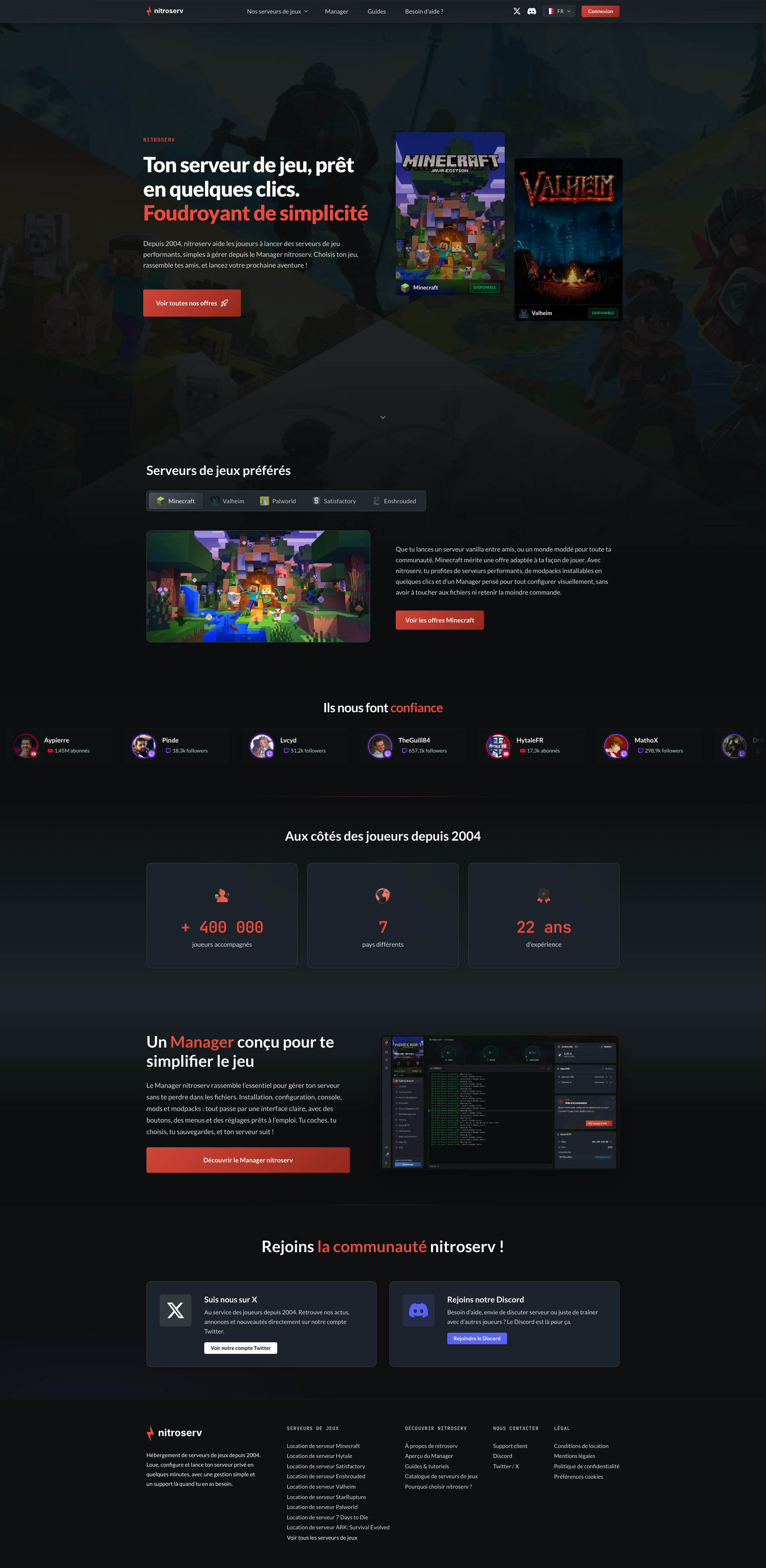 Aperçu du site
