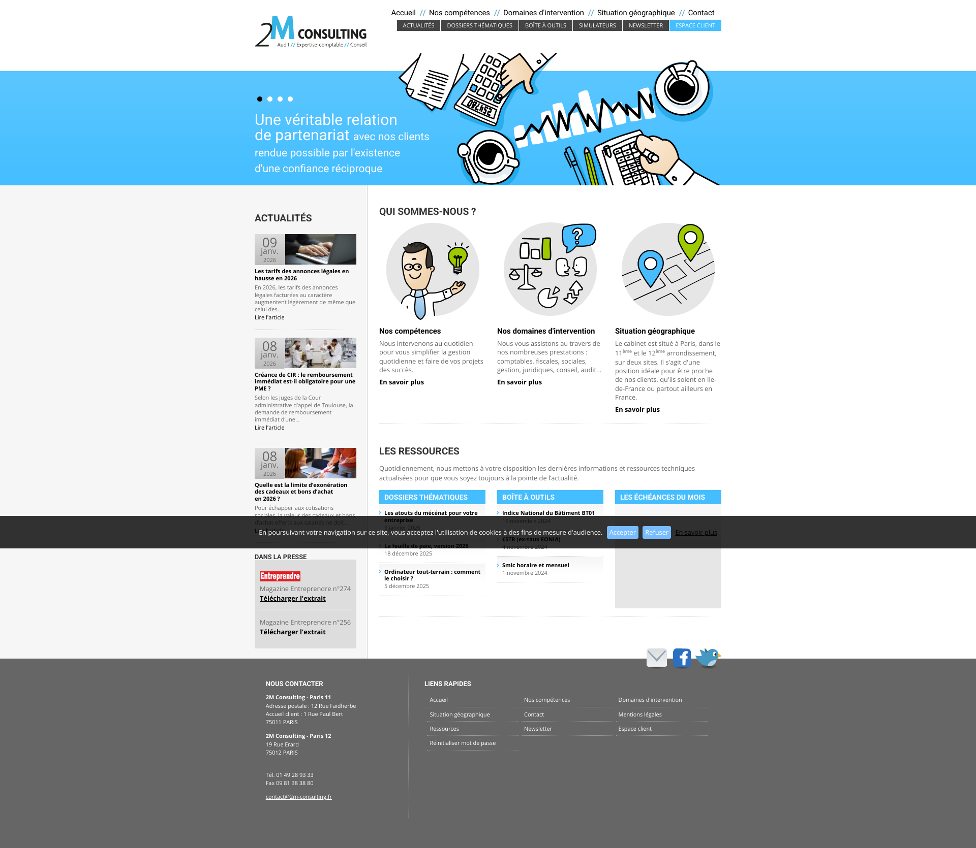 Aperçu du site