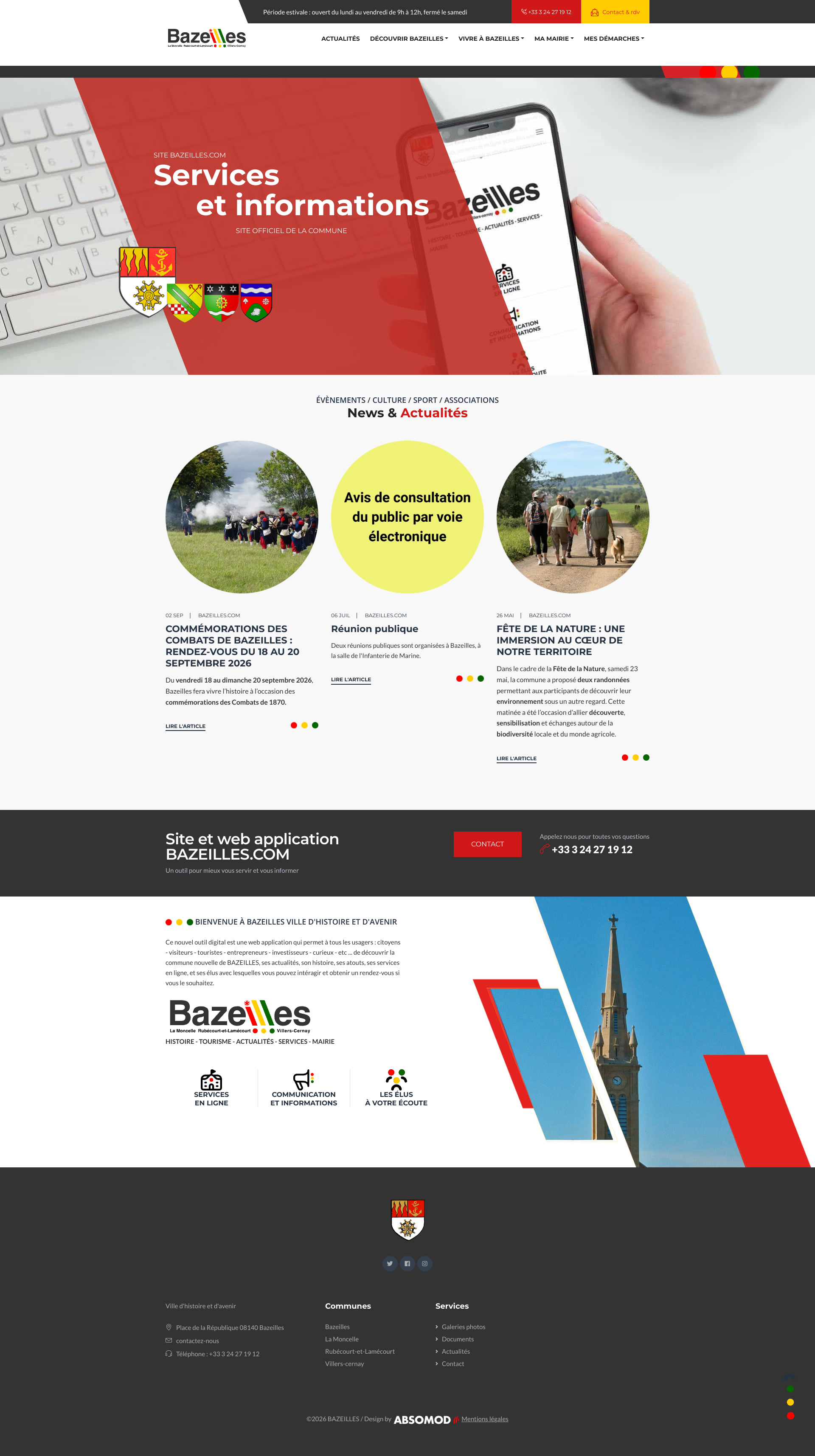 Aperçu du site