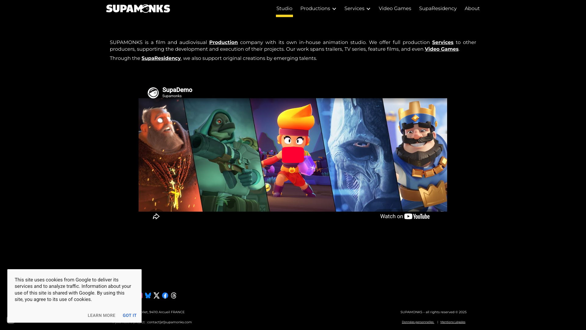 Aperçu du site