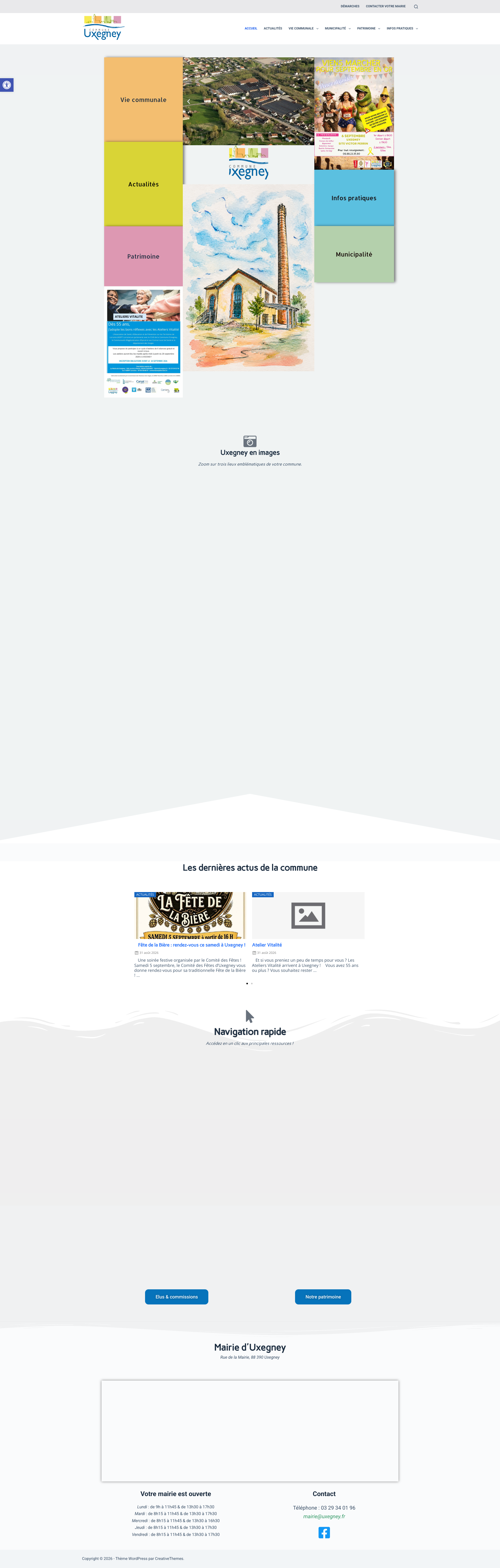 Aperçu du site