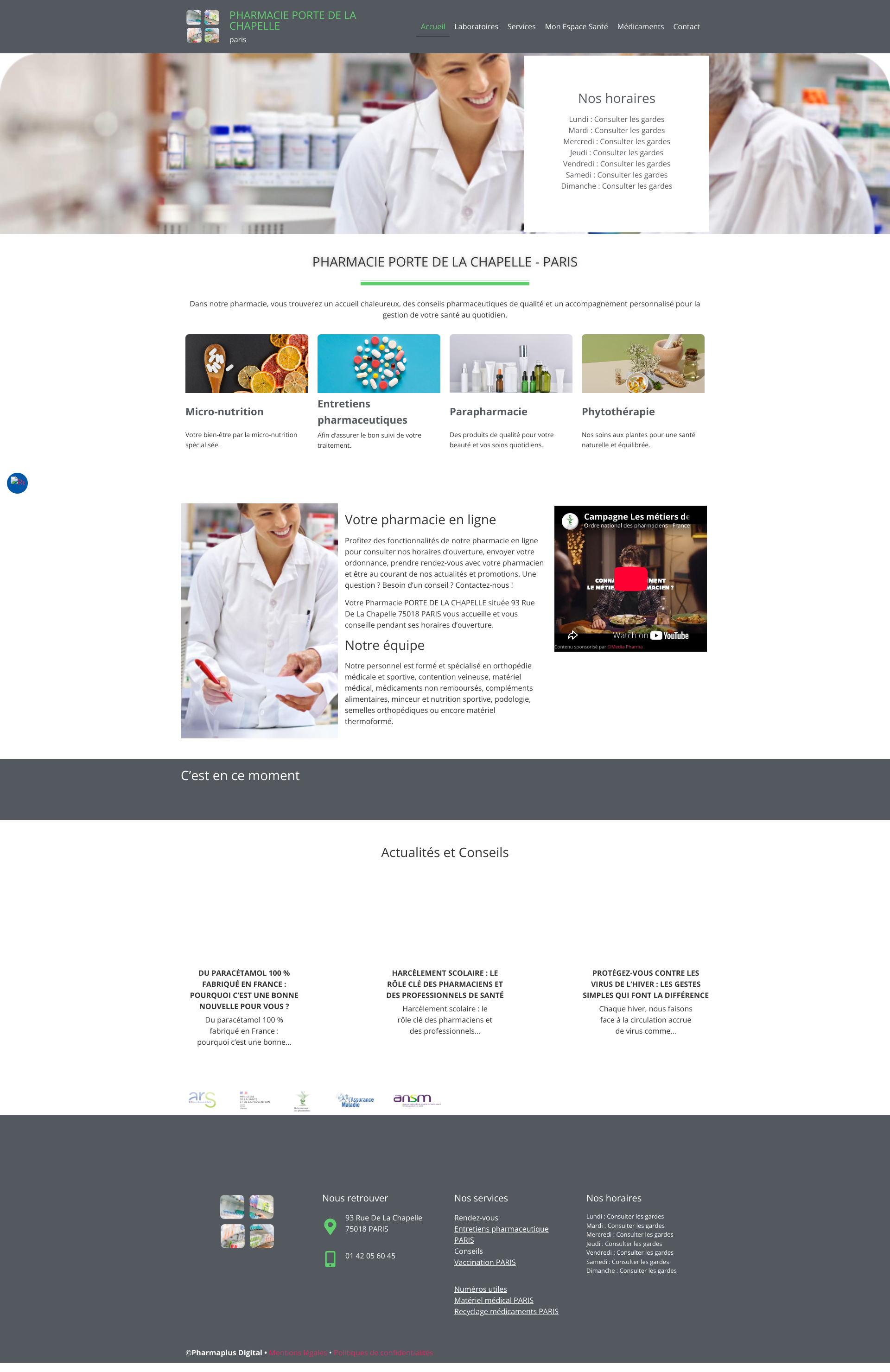 Aperçu du site