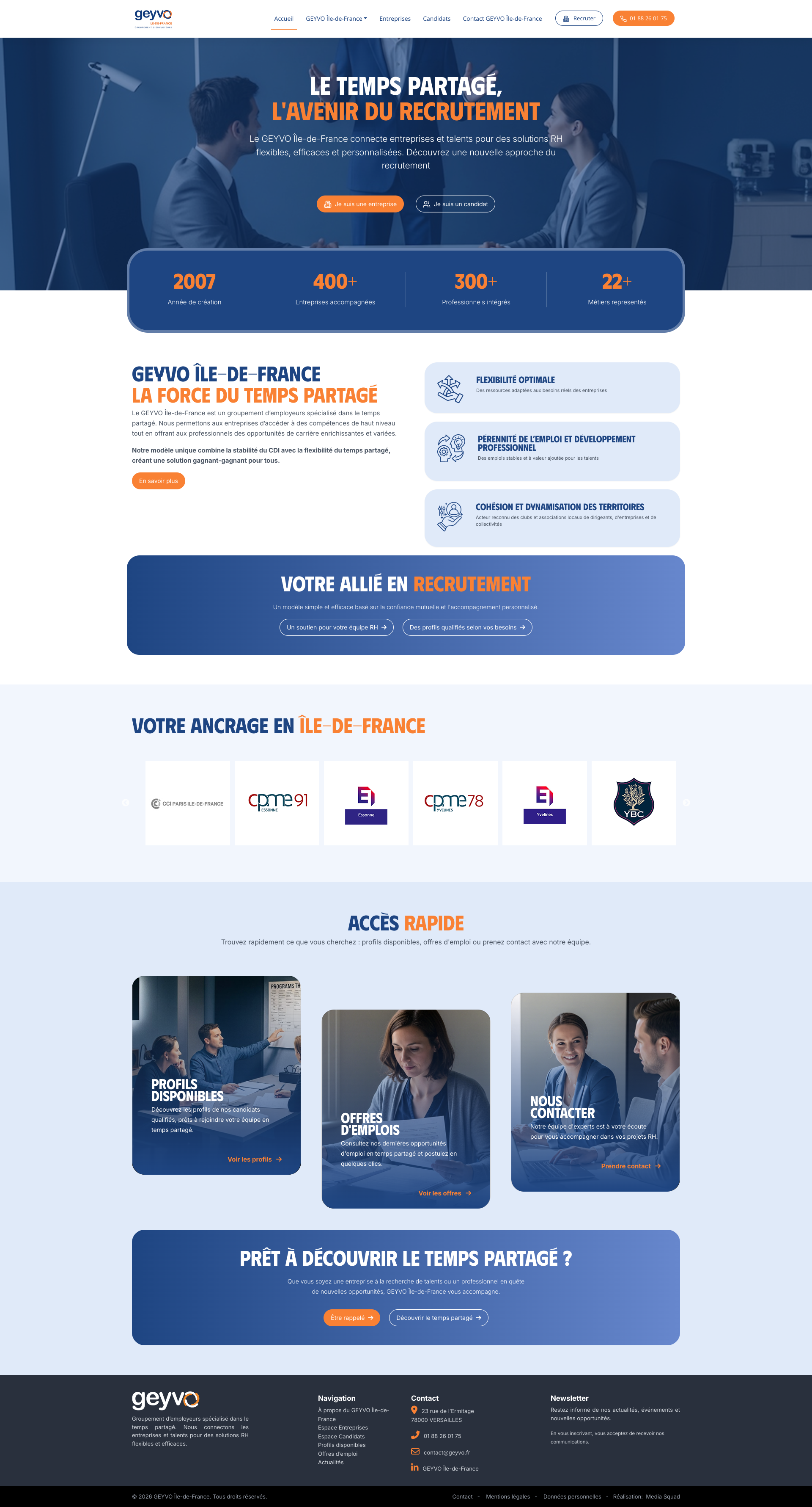 Aperçu du site