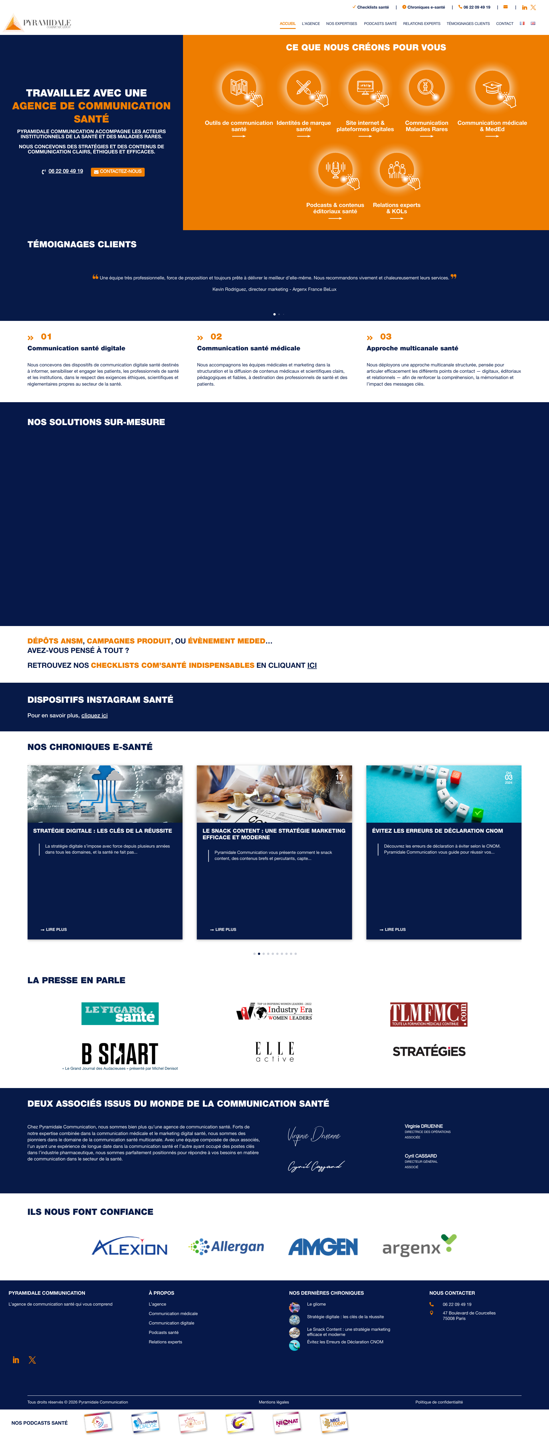 Aperçu du site