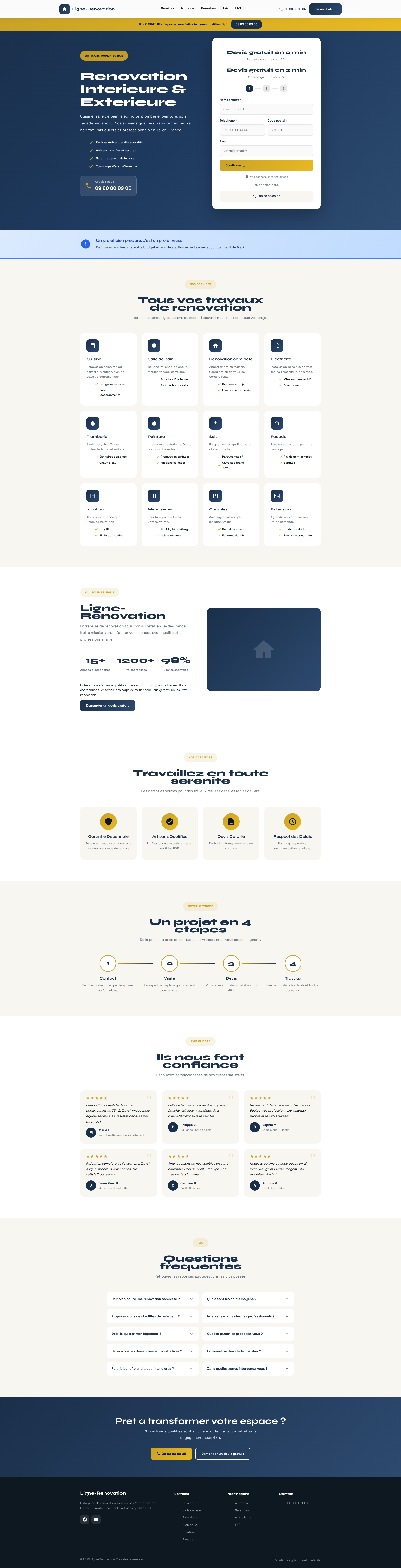 Aperçu du site