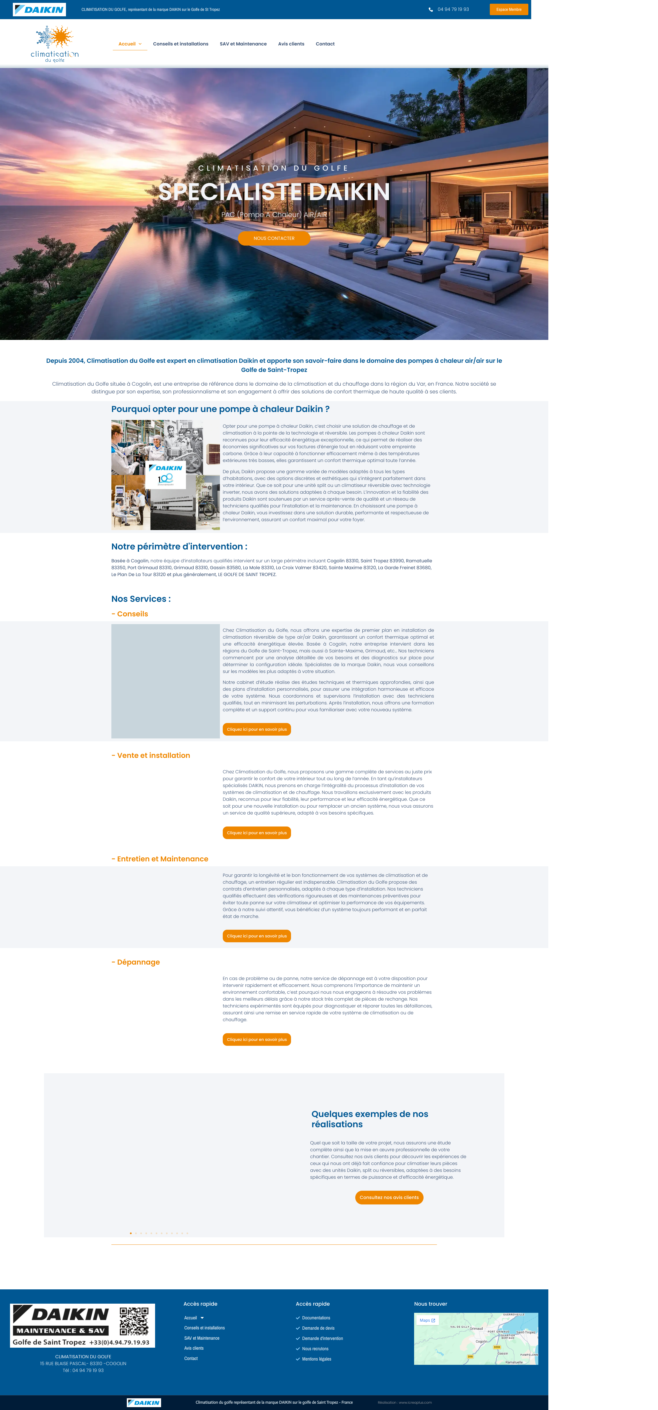 Aperçu du site