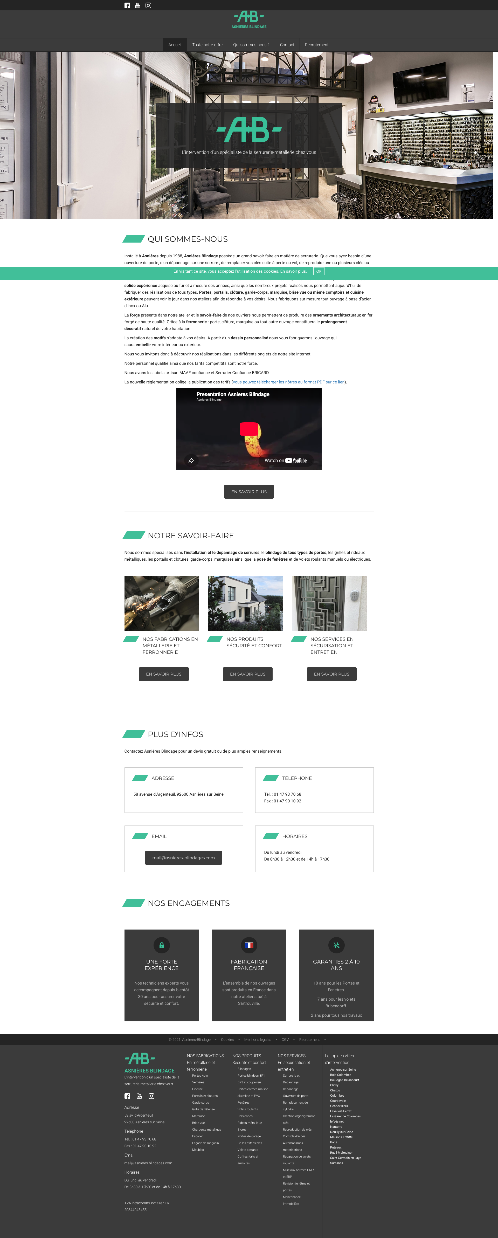 Aperçu du site