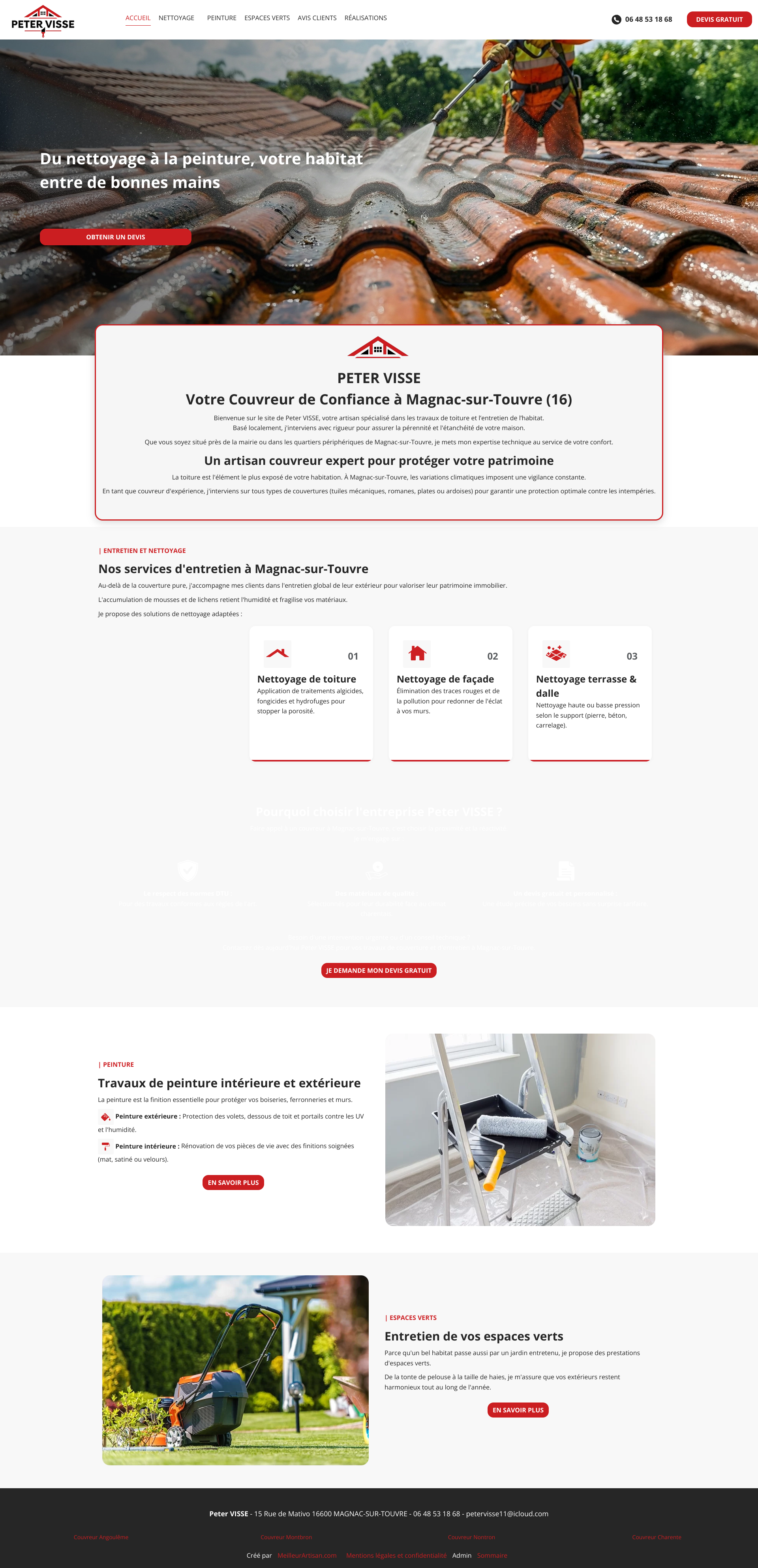 Aperçu du site