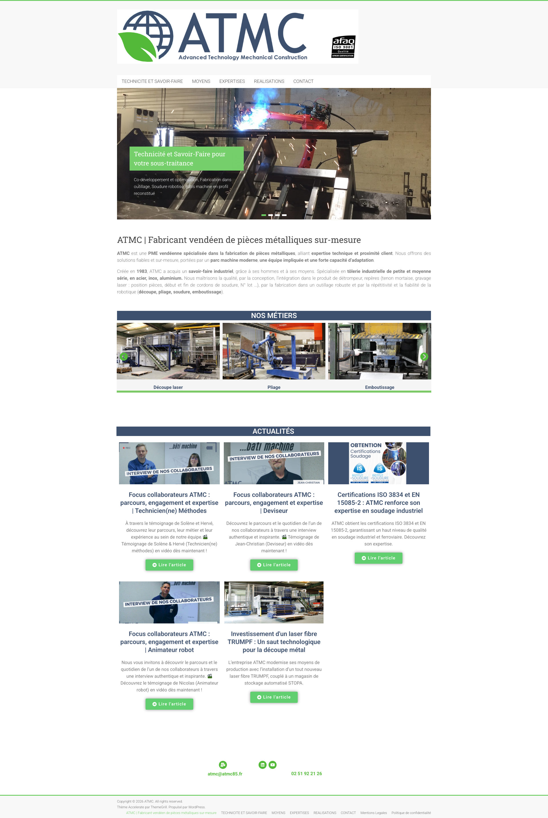 Aperçu du site