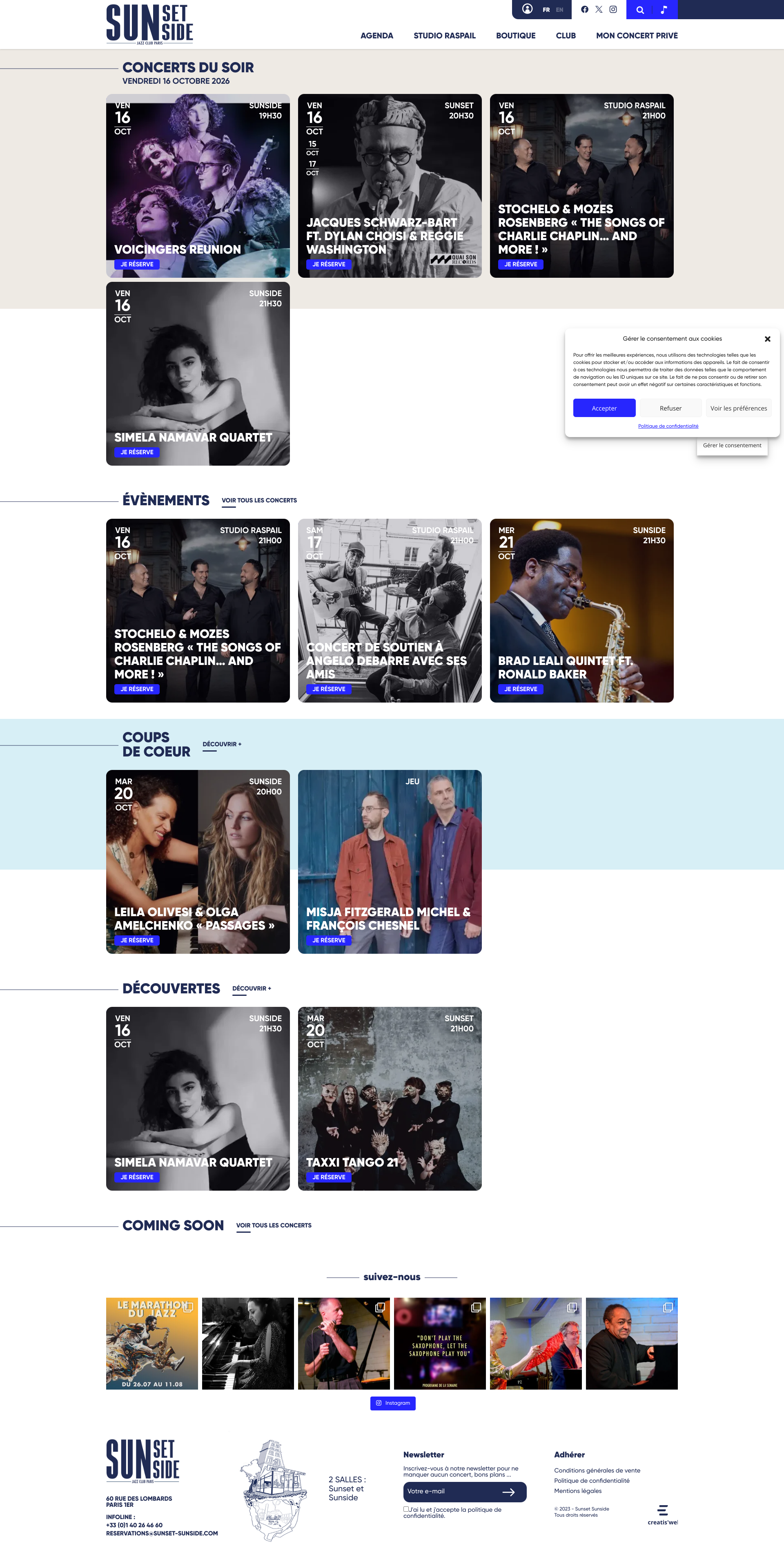 Aperçu du site