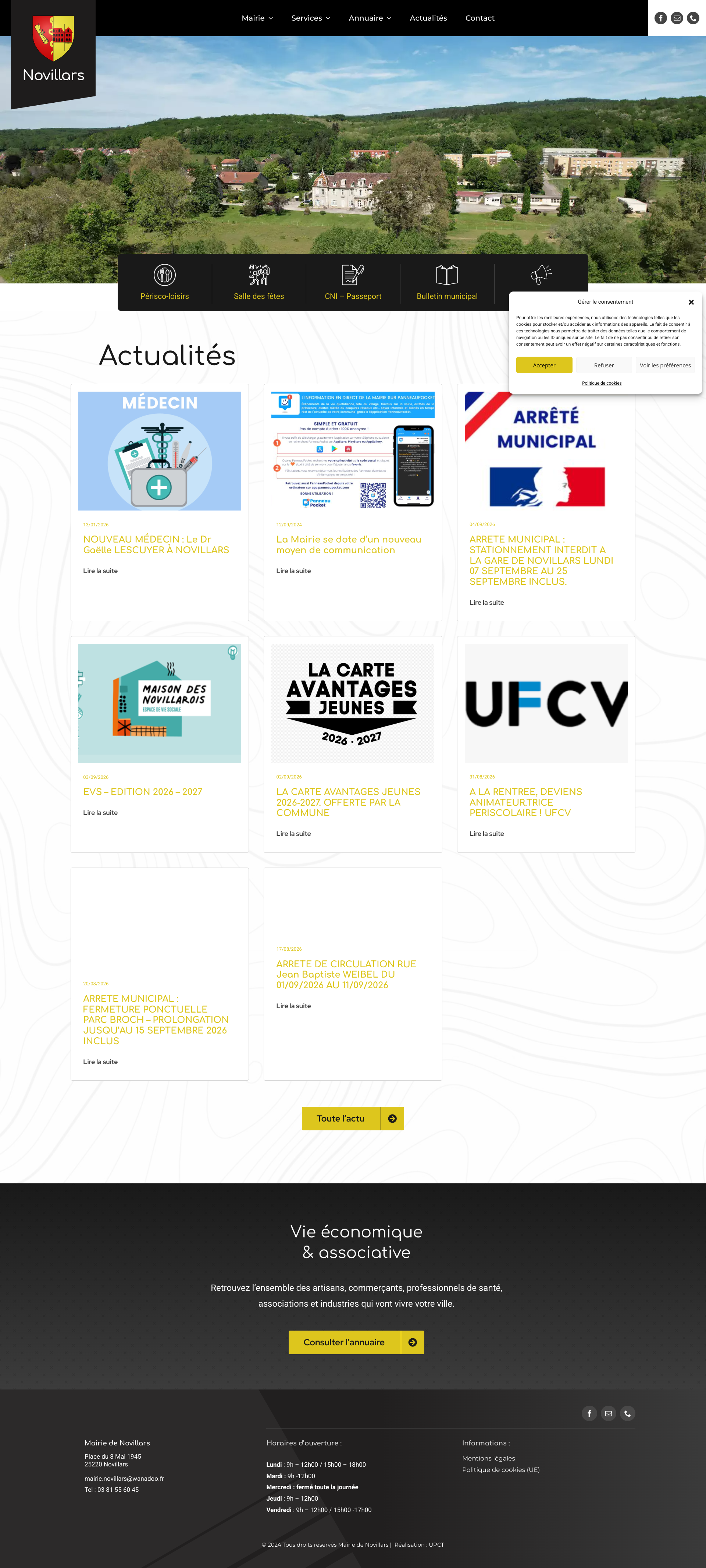 Aperçu du site