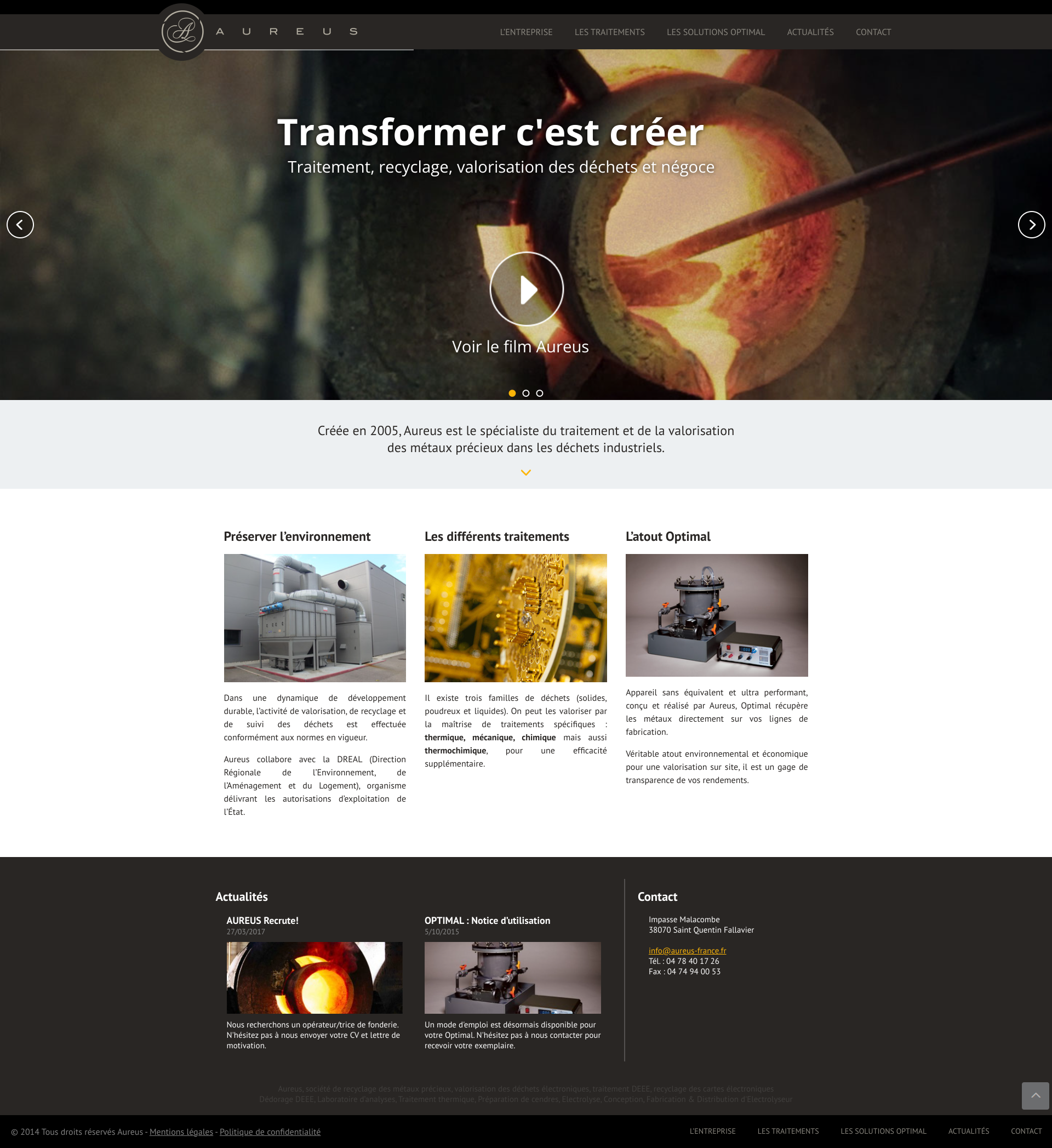 Aperçu du site