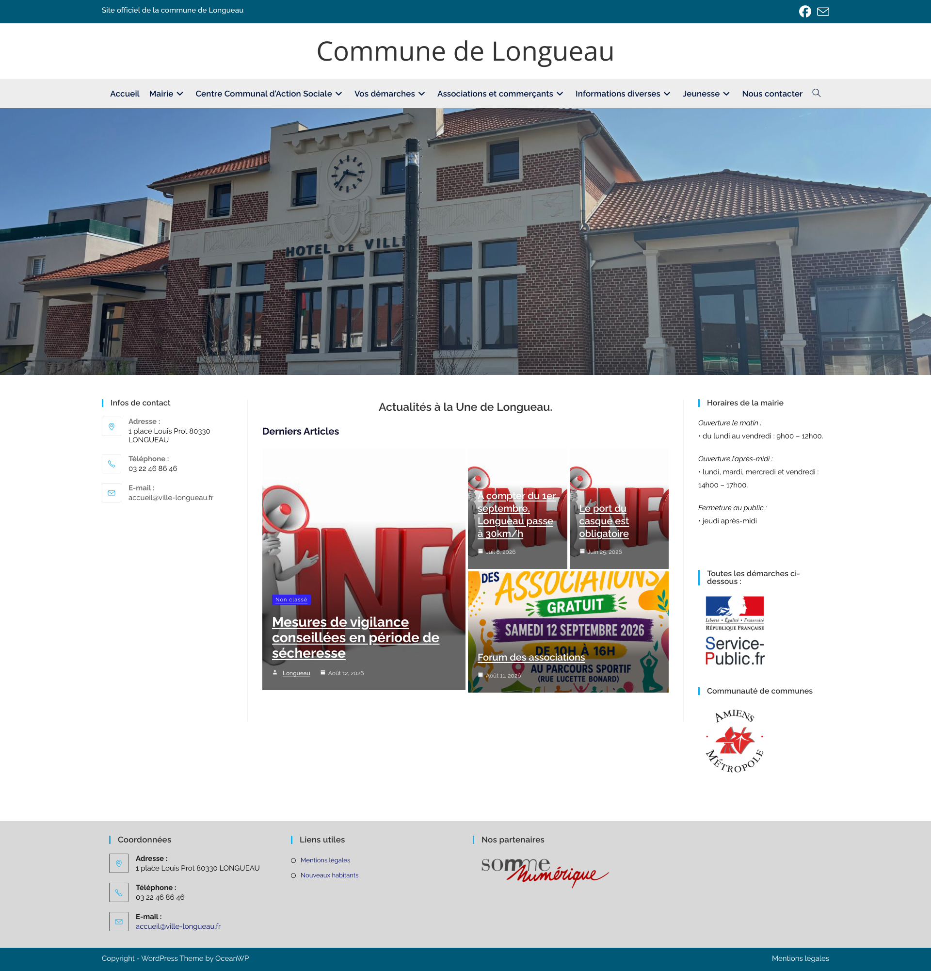 Aperçu du site