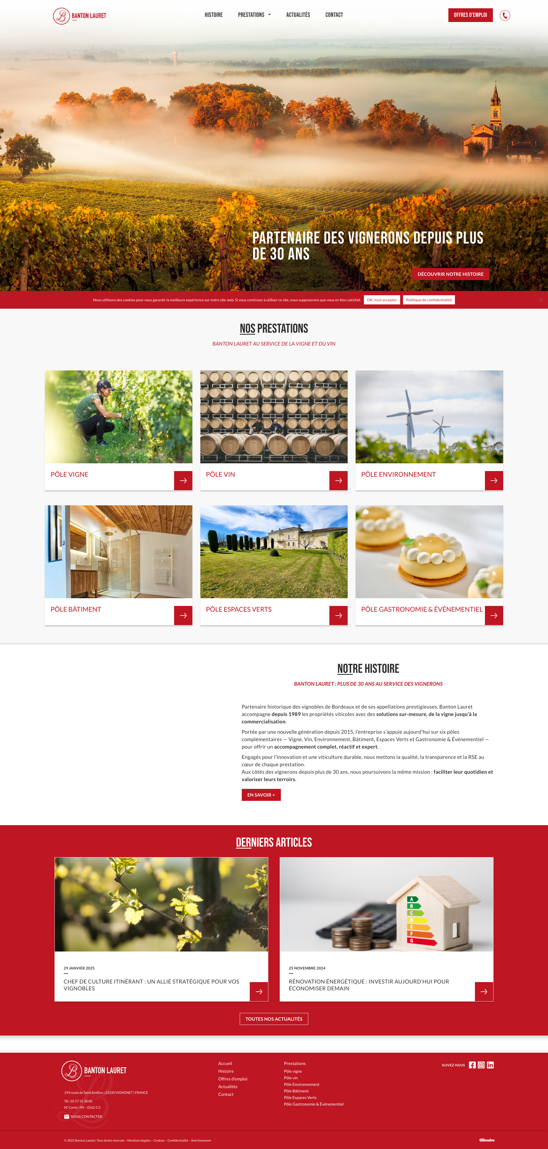 Aperçu du site