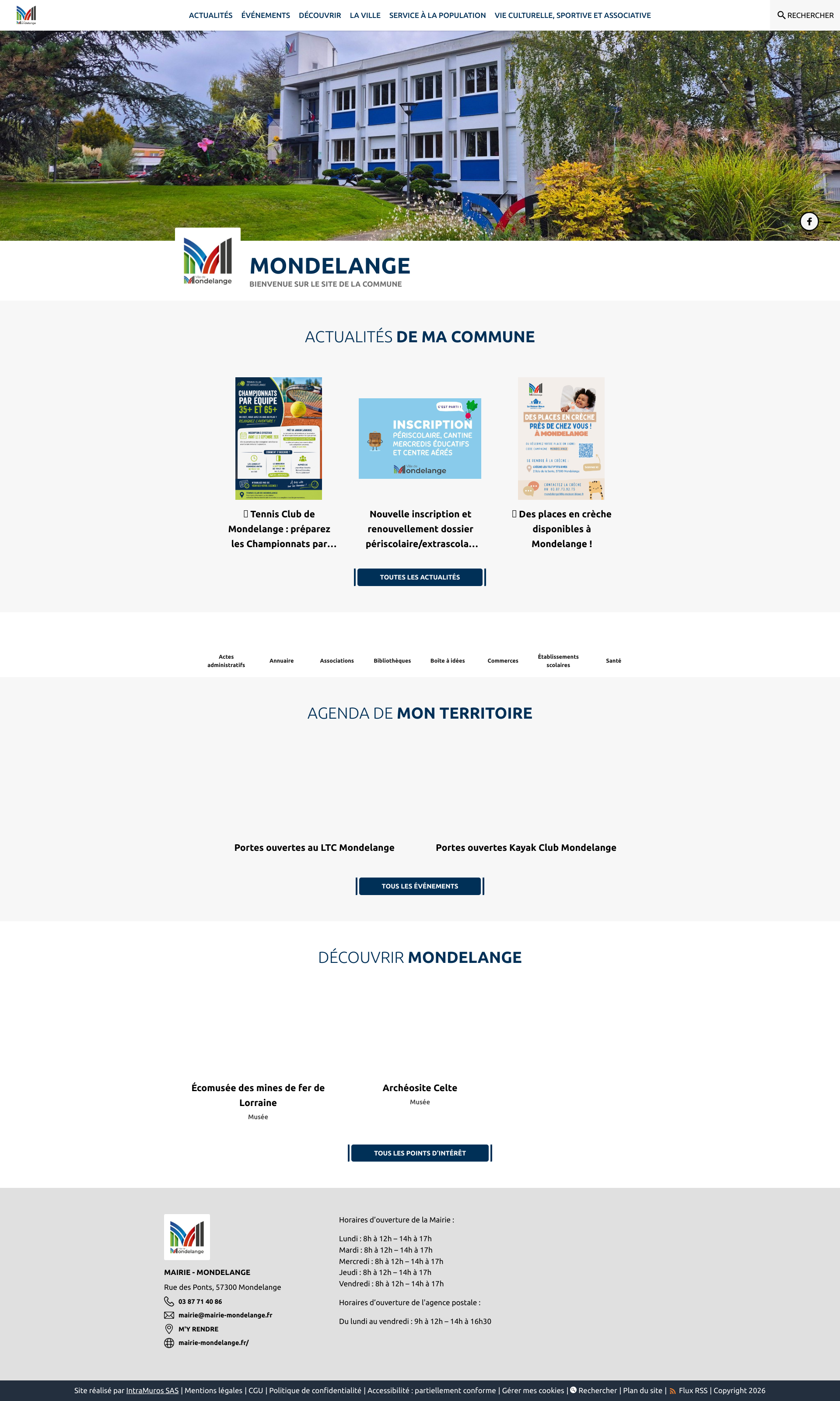 Aperçu du site