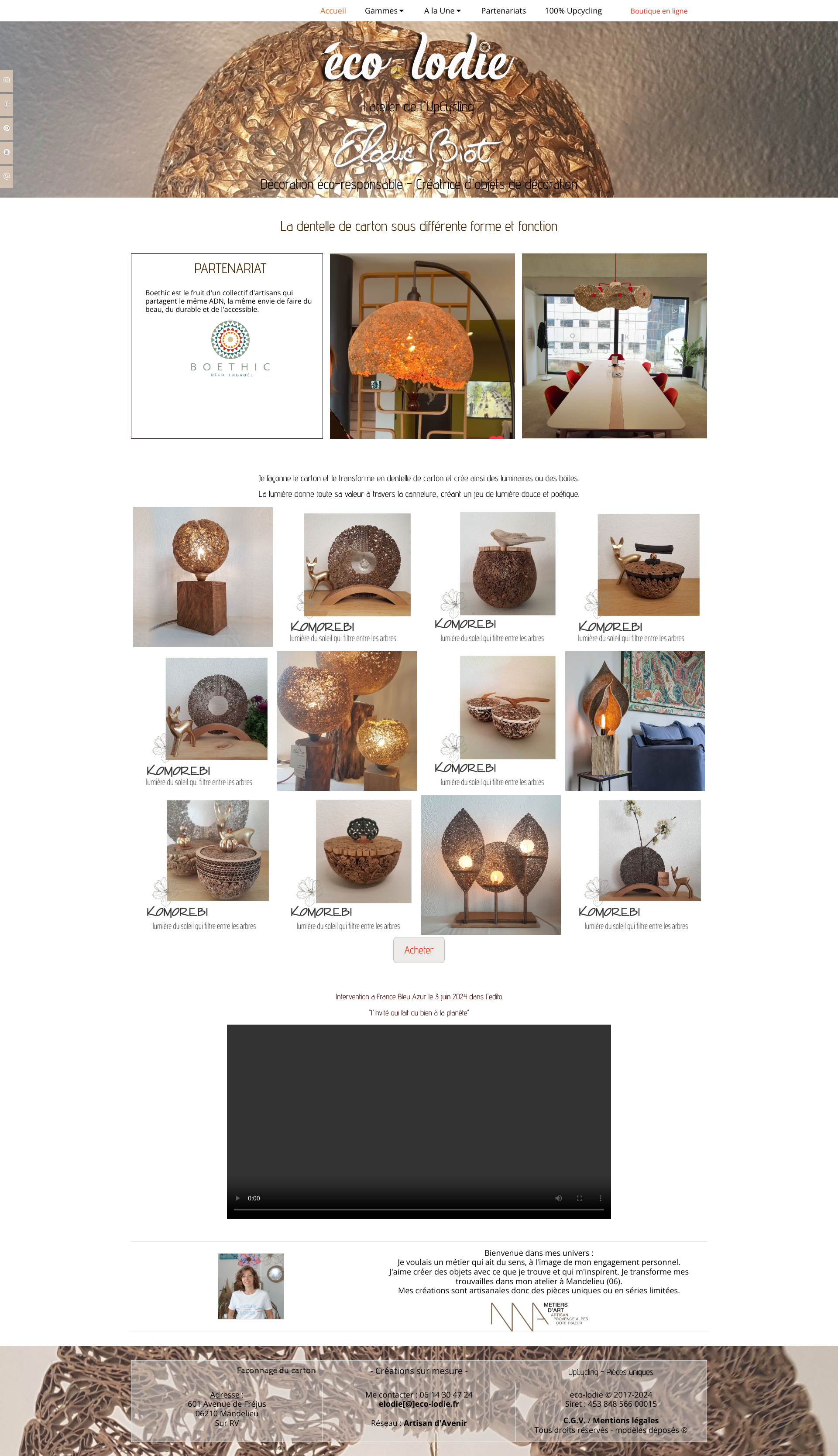 Aperçu du site
