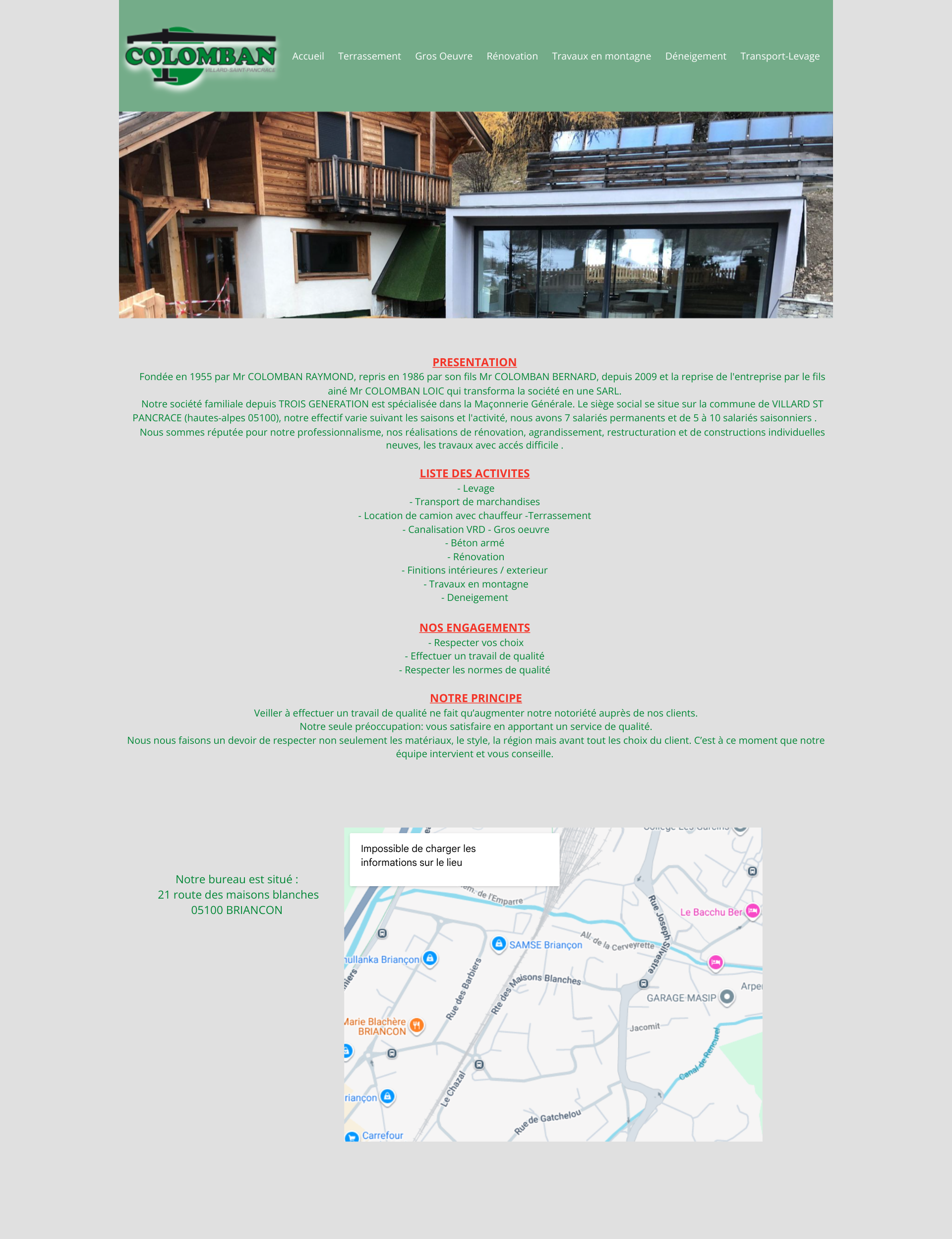 Aperçu du site